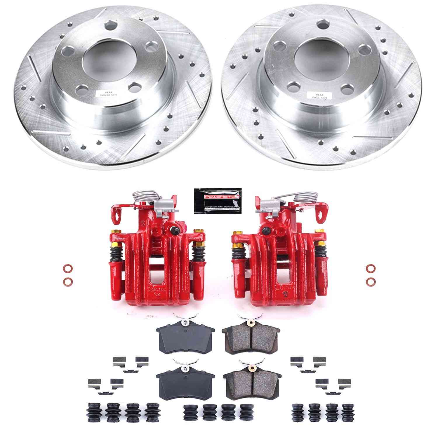 Power Stop 98-04 Audi A6 Quattro Rear Z23 Evolution Sport Brake Kit w/Calipers