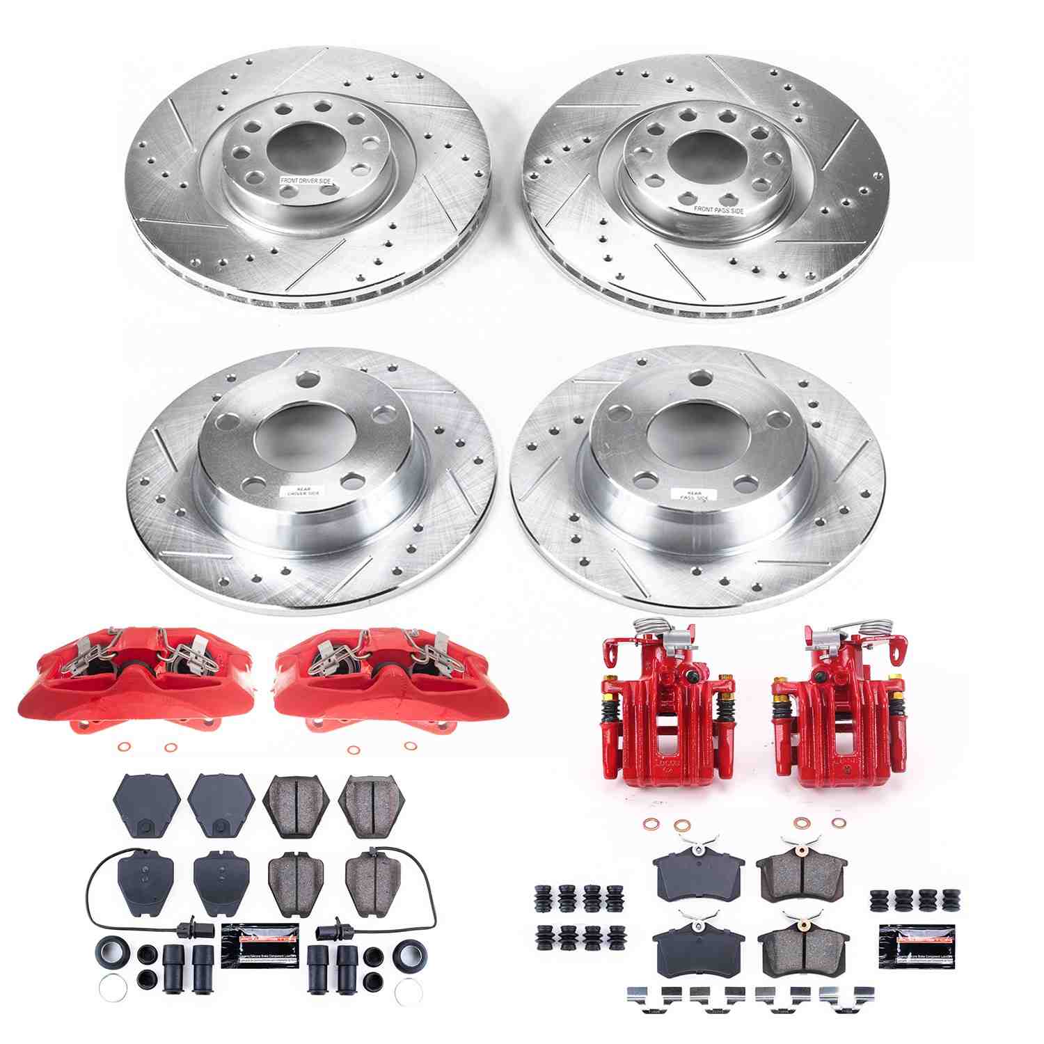 Power Stop 02-04 Audi A6 Quattro Front & Rear Z23 Evolution Sport Brake Kit w/Calipers