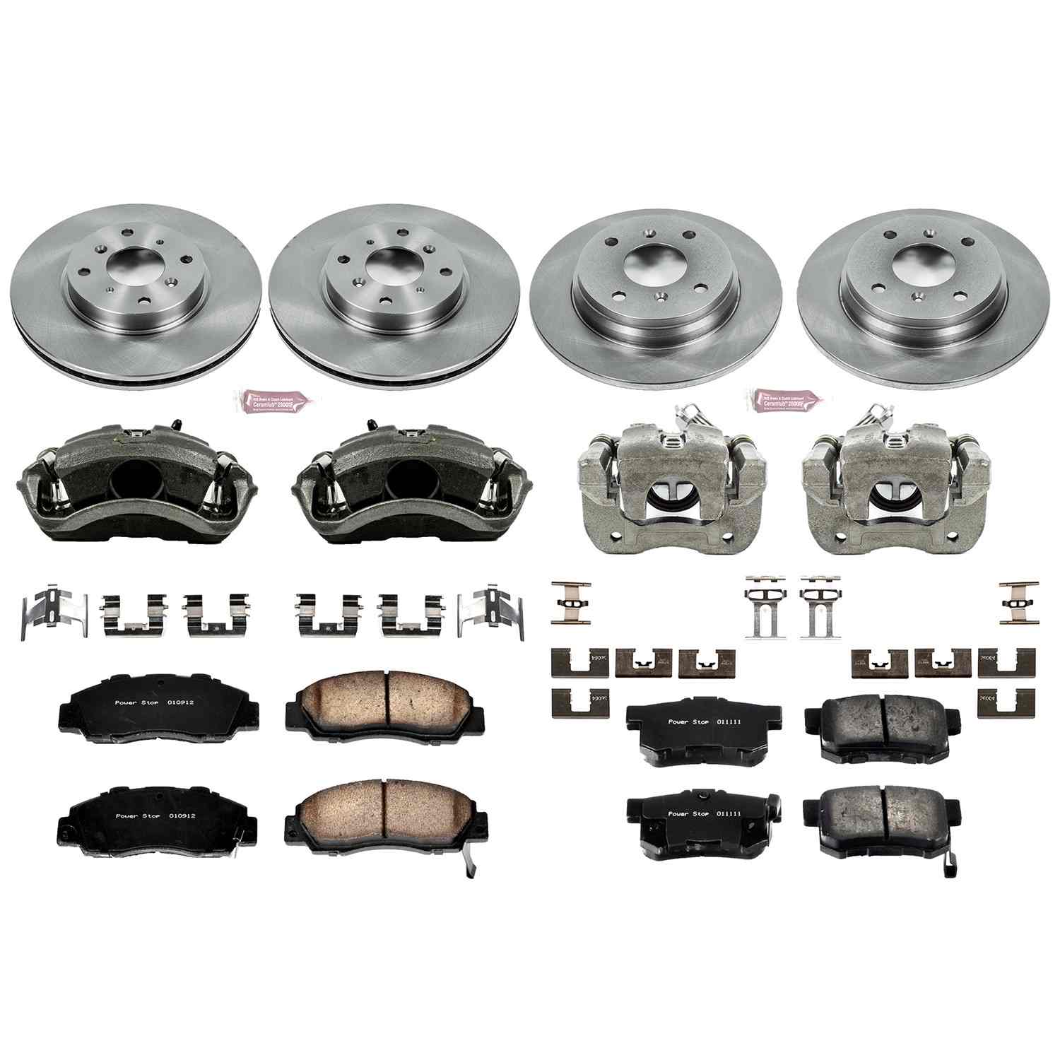 Power Stop 93-96 Honda Prelude Front & Rear Autospecialty Brake Kit w/Calipers