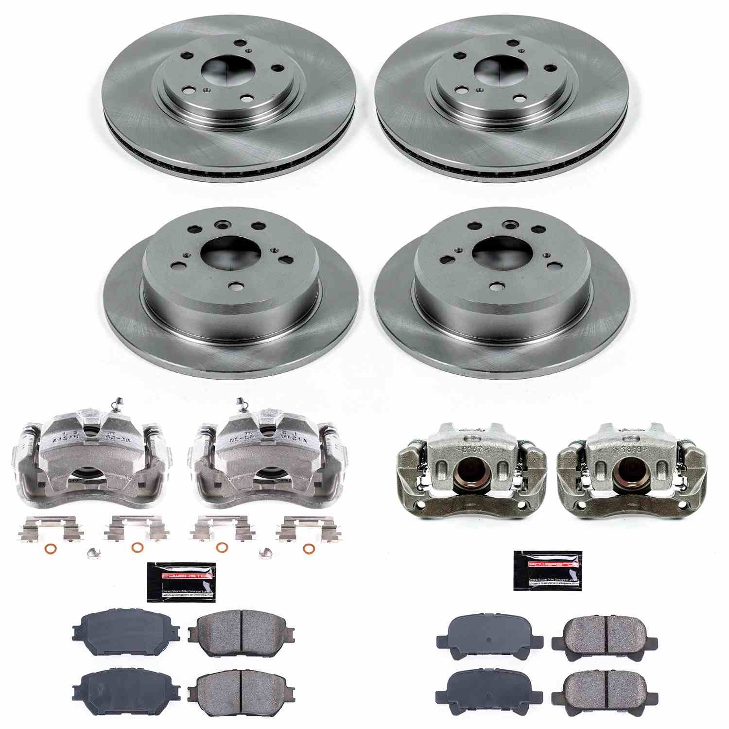 Power Stop 02-04 Toyota Camry Front & Rear Autospecialty Brake Kit w/Calipers
