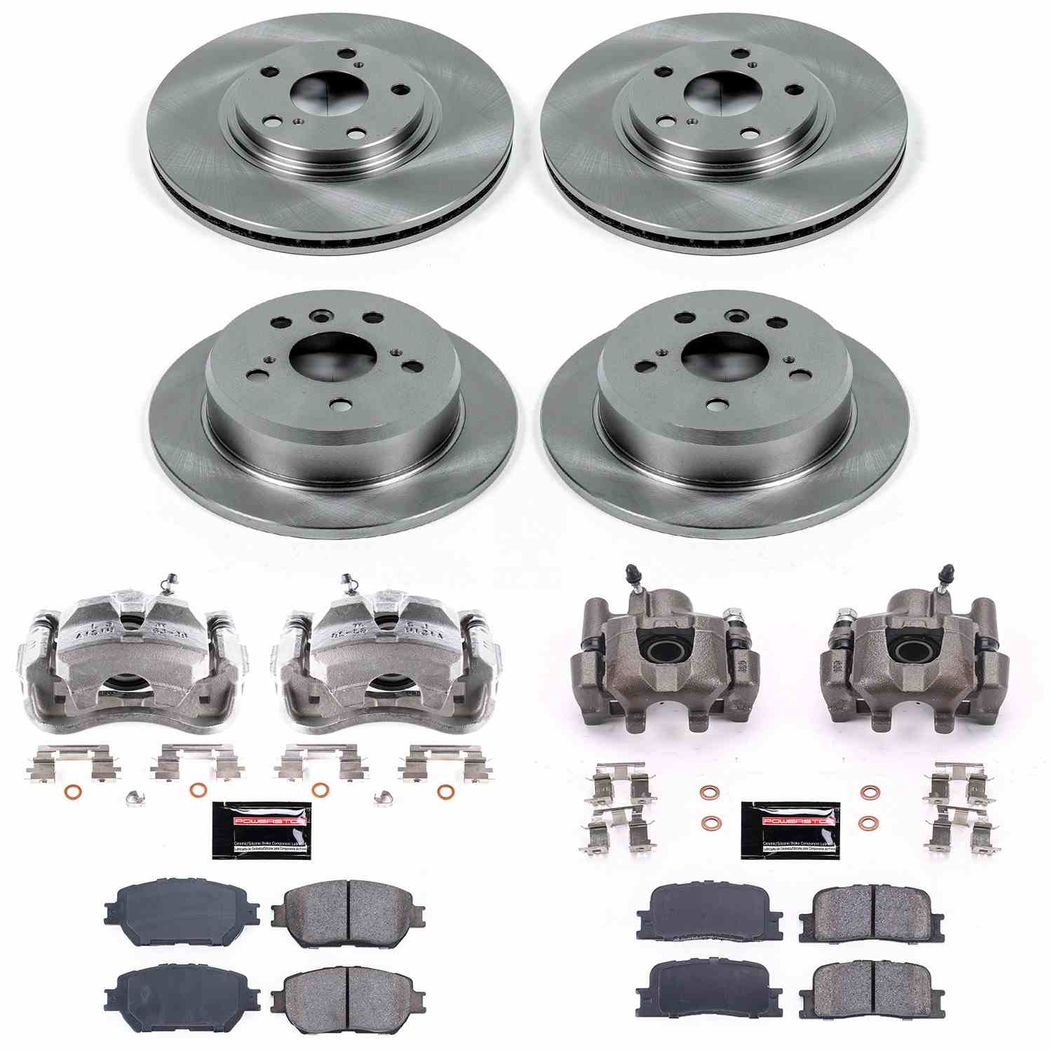 Power Stop 02-04 Toyota Camry Front & Rear Autospecialty Brake Kit w/Calipers