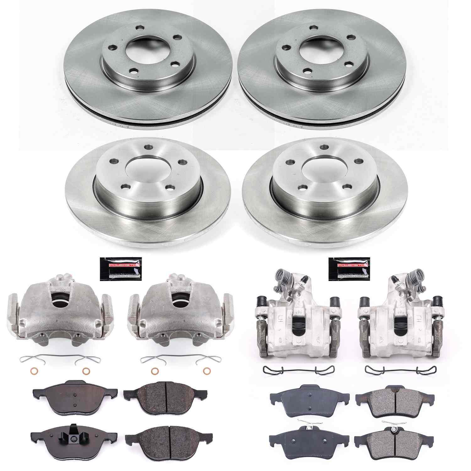 Power Stop 08-09 Mazda 3 Front & Rear Autospecialty Brake Kit w/Calipers