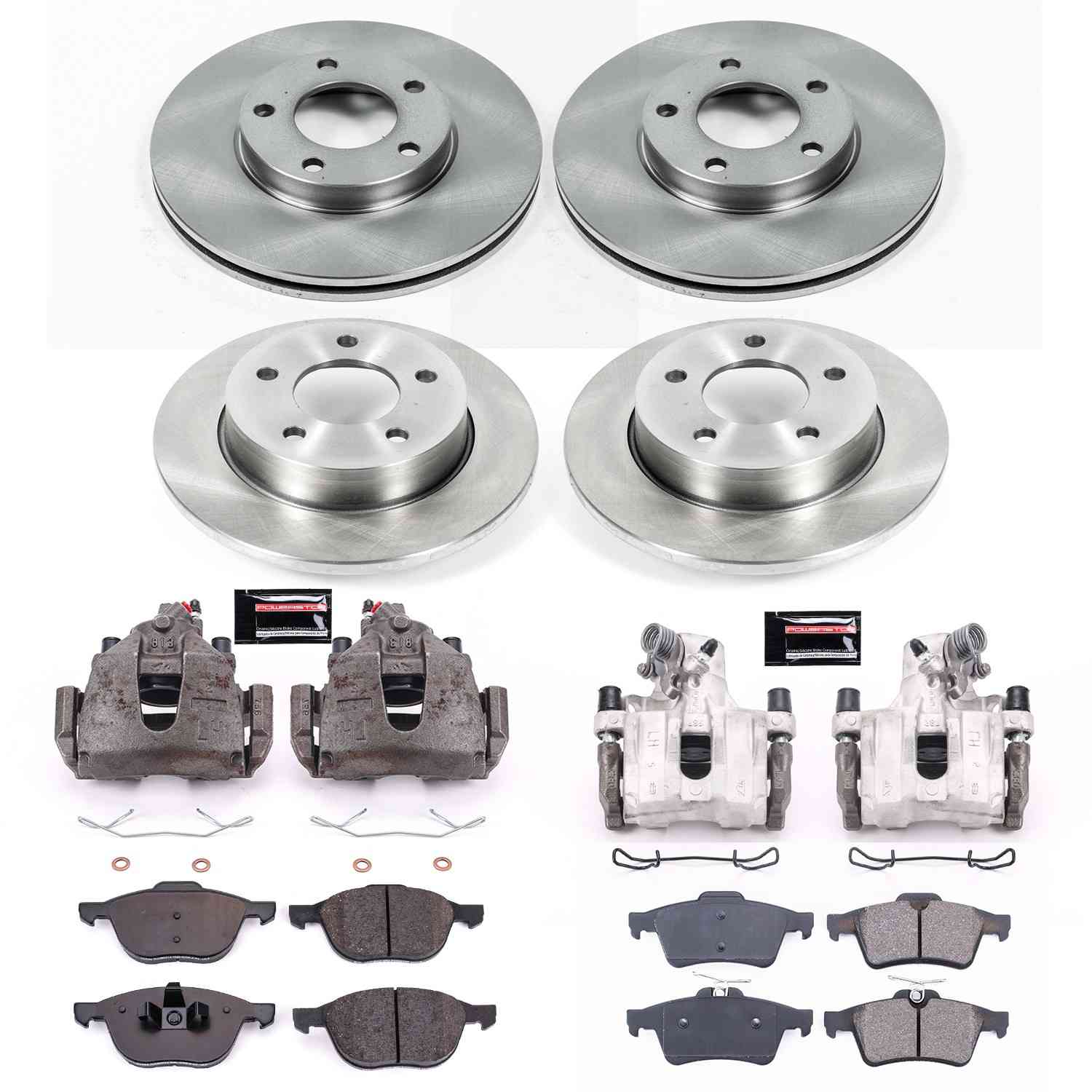 Power Stop 06-13 Mazda 3 Front & Rear Autospecialty Brake Kit w/Calipers