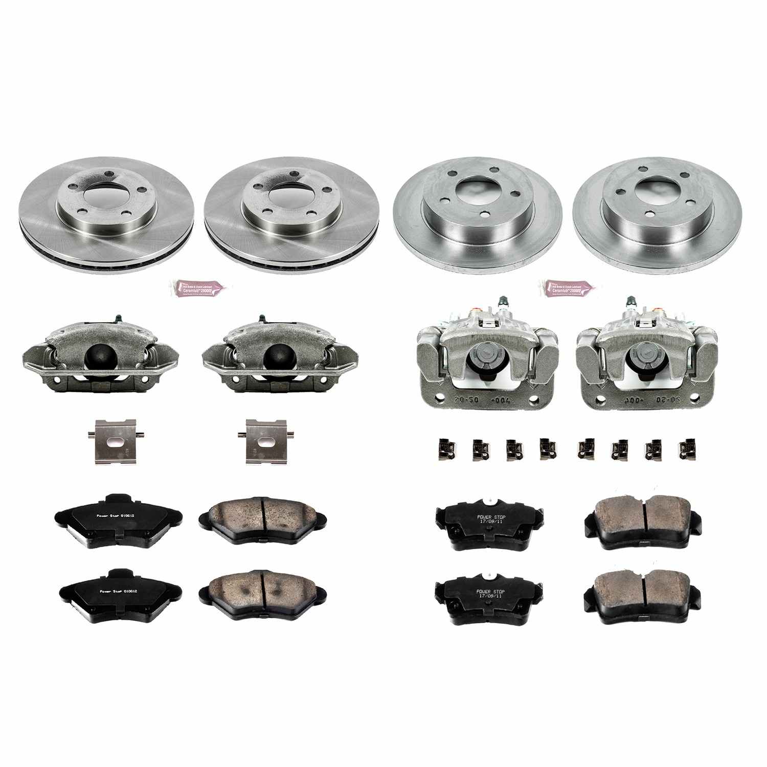 Power Stop 94-98 Ford Mustang Front & Rear Autospecialty Brake Kit w/Calipers