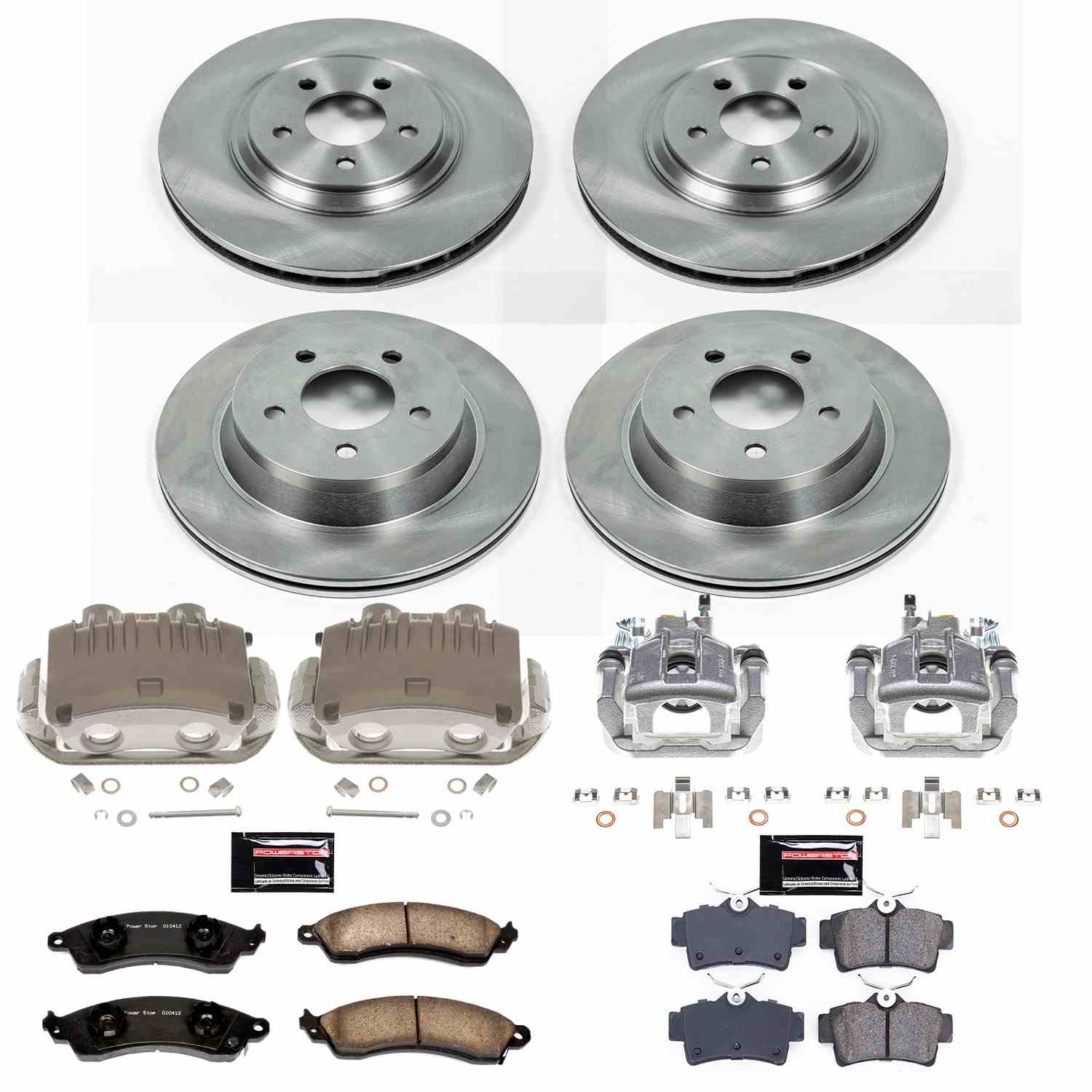Power Stop 94-98 Ford Mustang Front & Rear Autospecialty Brake Kit w/Calipers