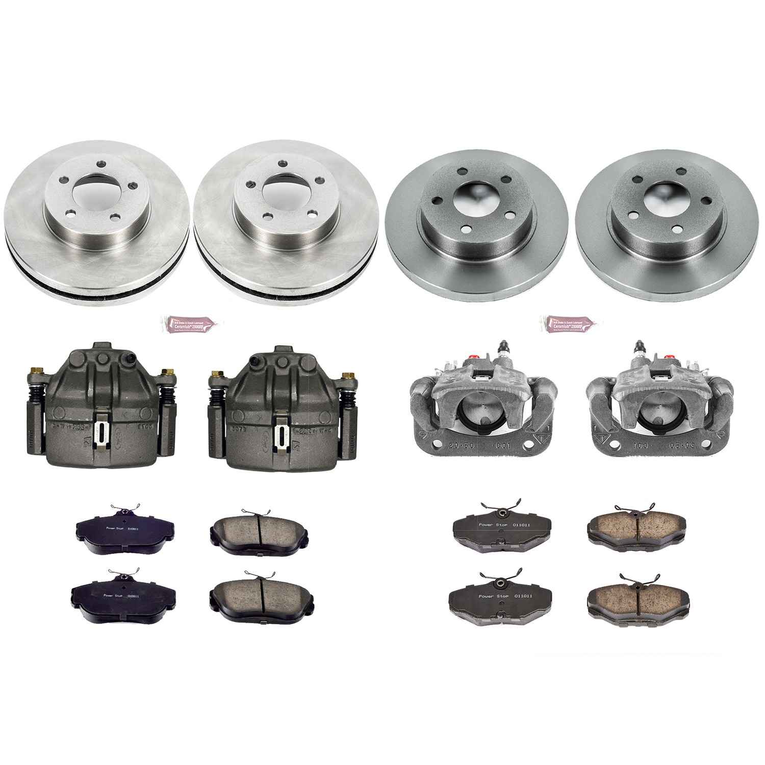 Power Stop 94-00 Ford Taurus Front & Rear Autospecialty Brake Kit w/Calipers