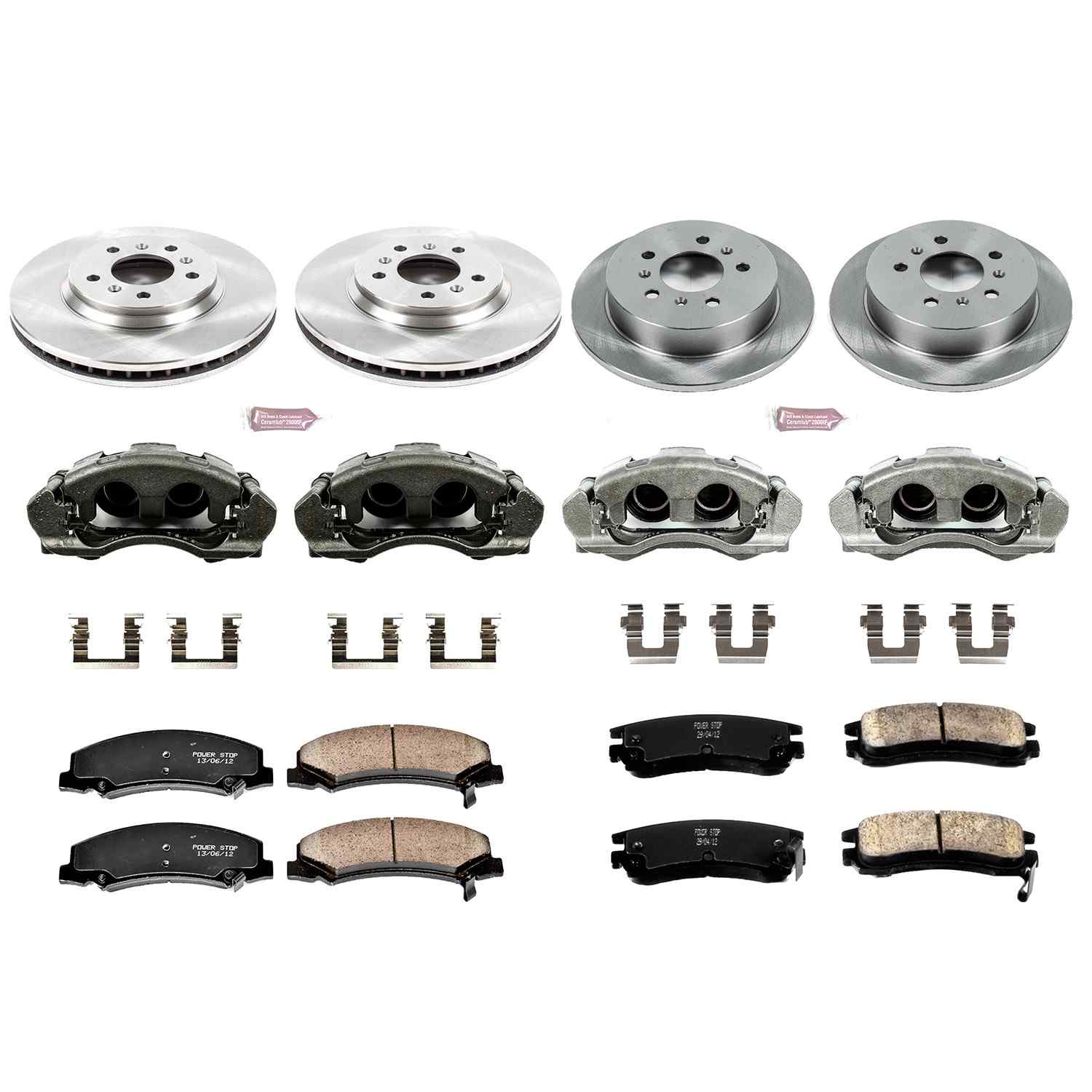 Power Stop 06-10 Chevrolet Impala Front & Rear Autospecialty Kit w/Cals