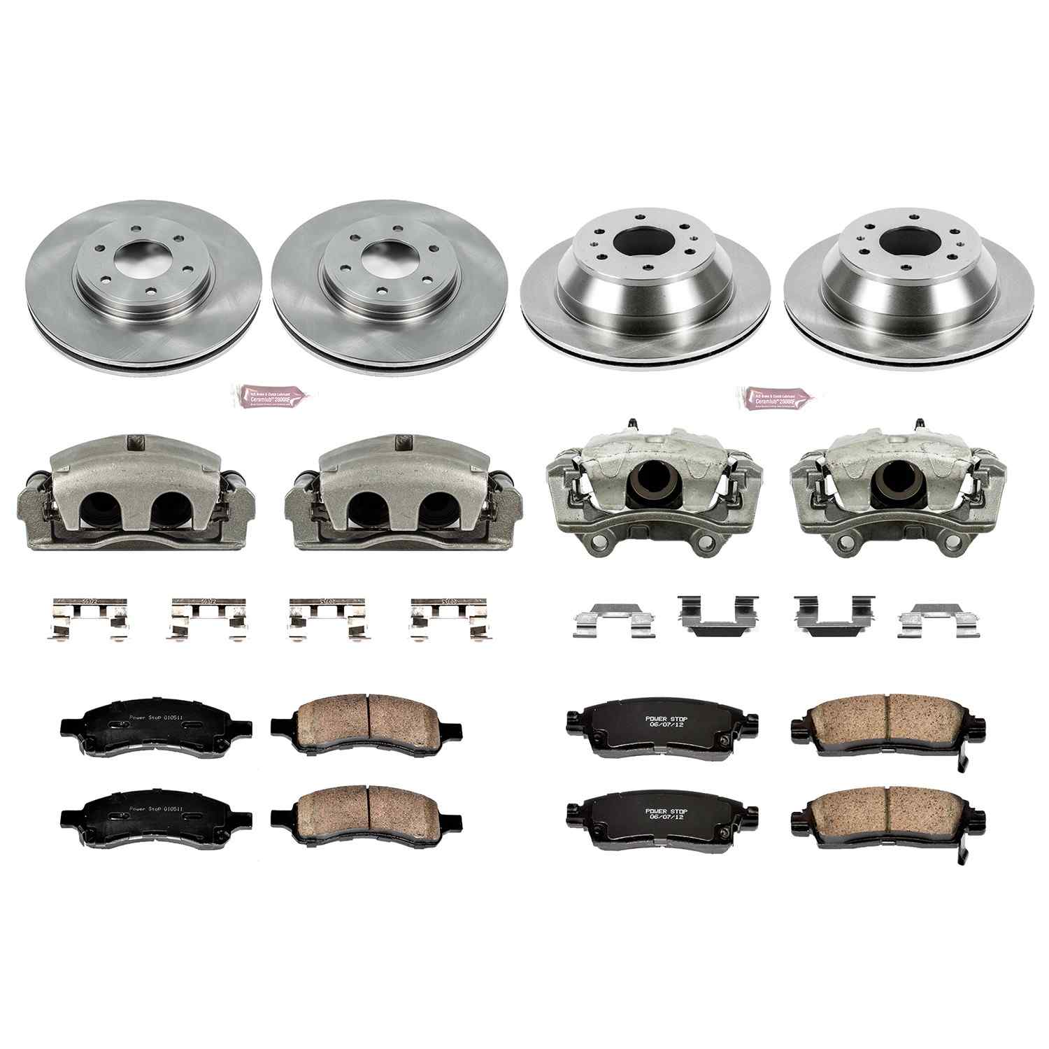 Power Stop 06-09 Chevrolet Trailblazer Front & Rear Autospecialty Kit w/Cals