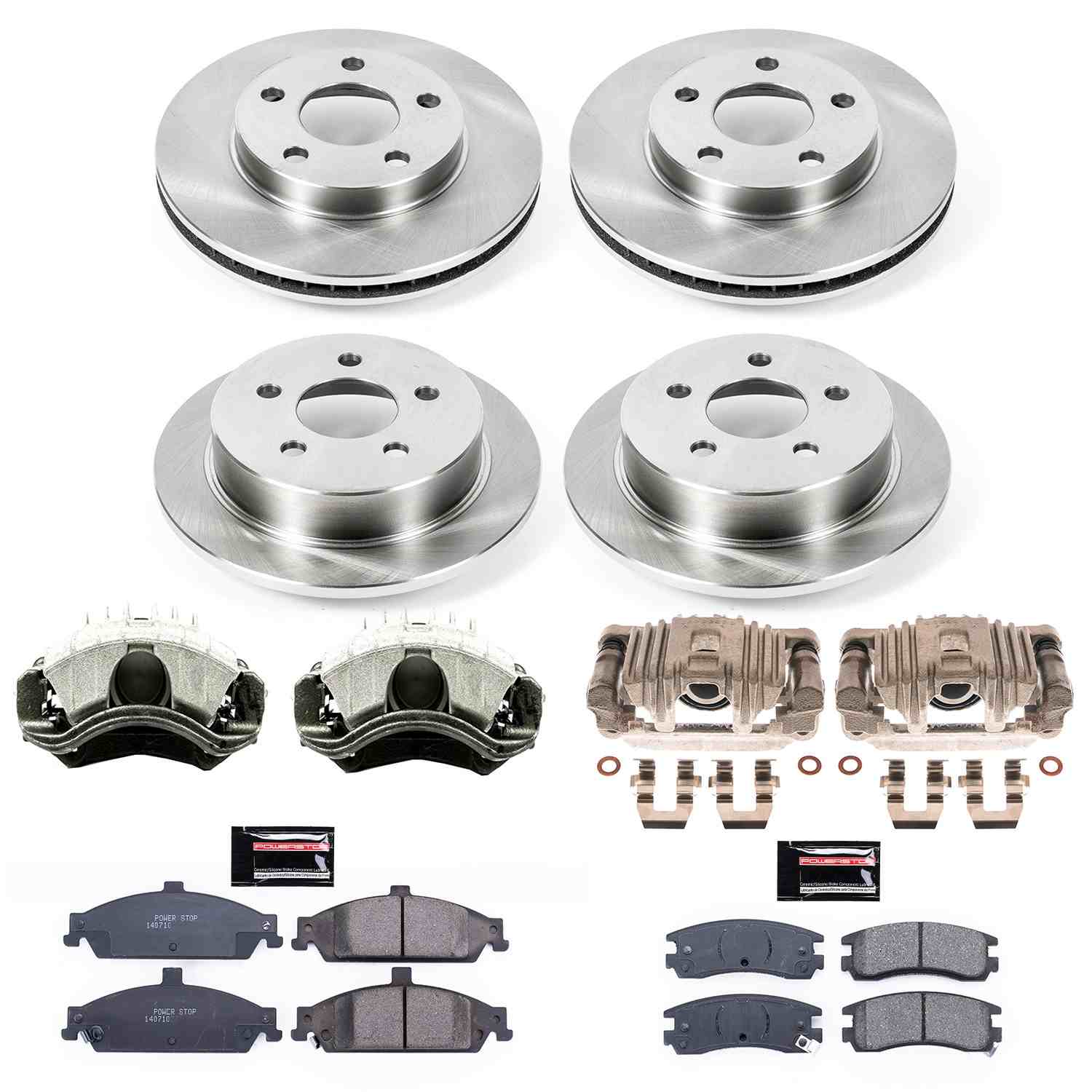 Power Stop 99-04 Oldsmobile Alero Front & Rear Autospecialty Brake Kit w/Calipers