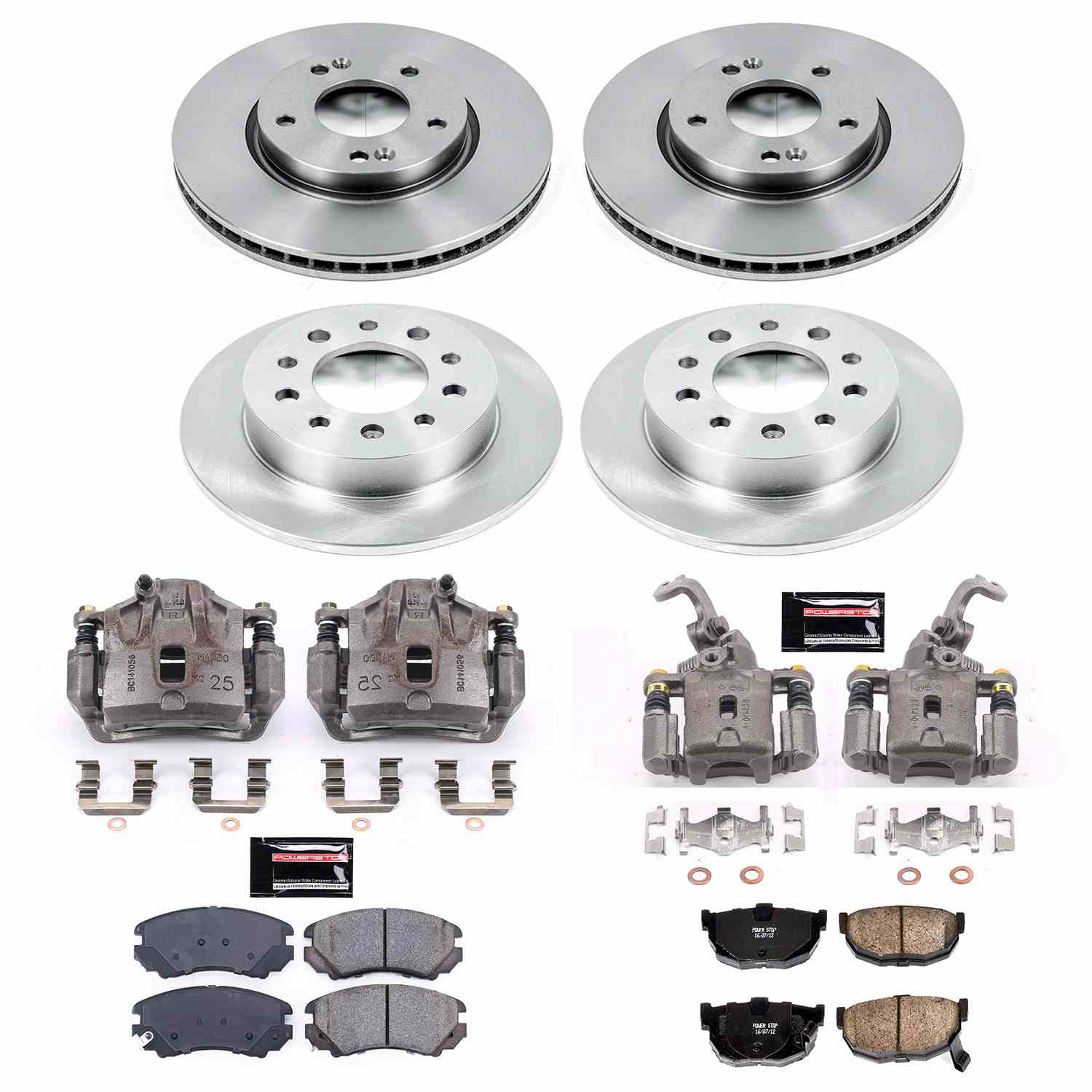 Power Stop 03-08 Hyundai Tiburon Front & Rear Autospecialty Brake Kit w/Calipers