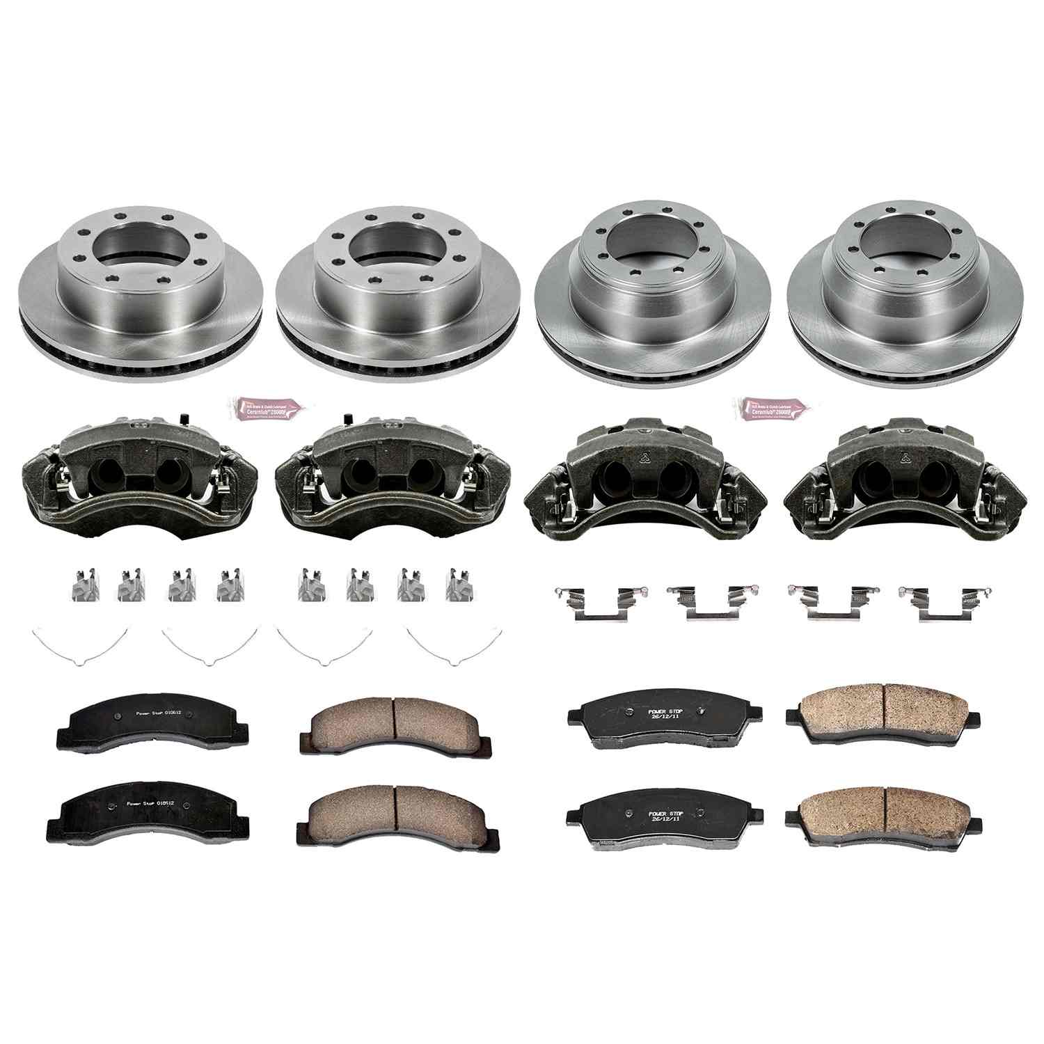 Power Stop 00-04 Ford F-350 Super Duty Front & Rear Autospecialty Kit w/Cals