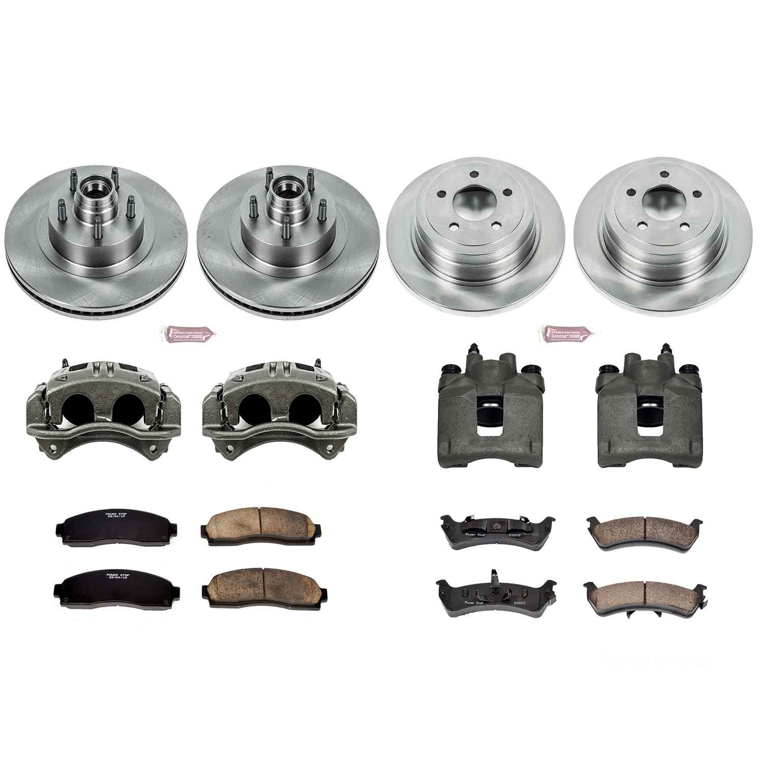 Power Stop 2003 Ford Explorer Sport Front and Rear Autospecialty Kit w/Cals