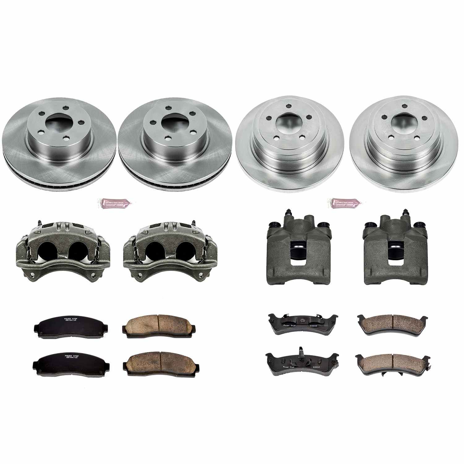 Power Stop 2003 Ford Explorer Sport Front & Rear Autospecialty Brake Kit w/Calipers