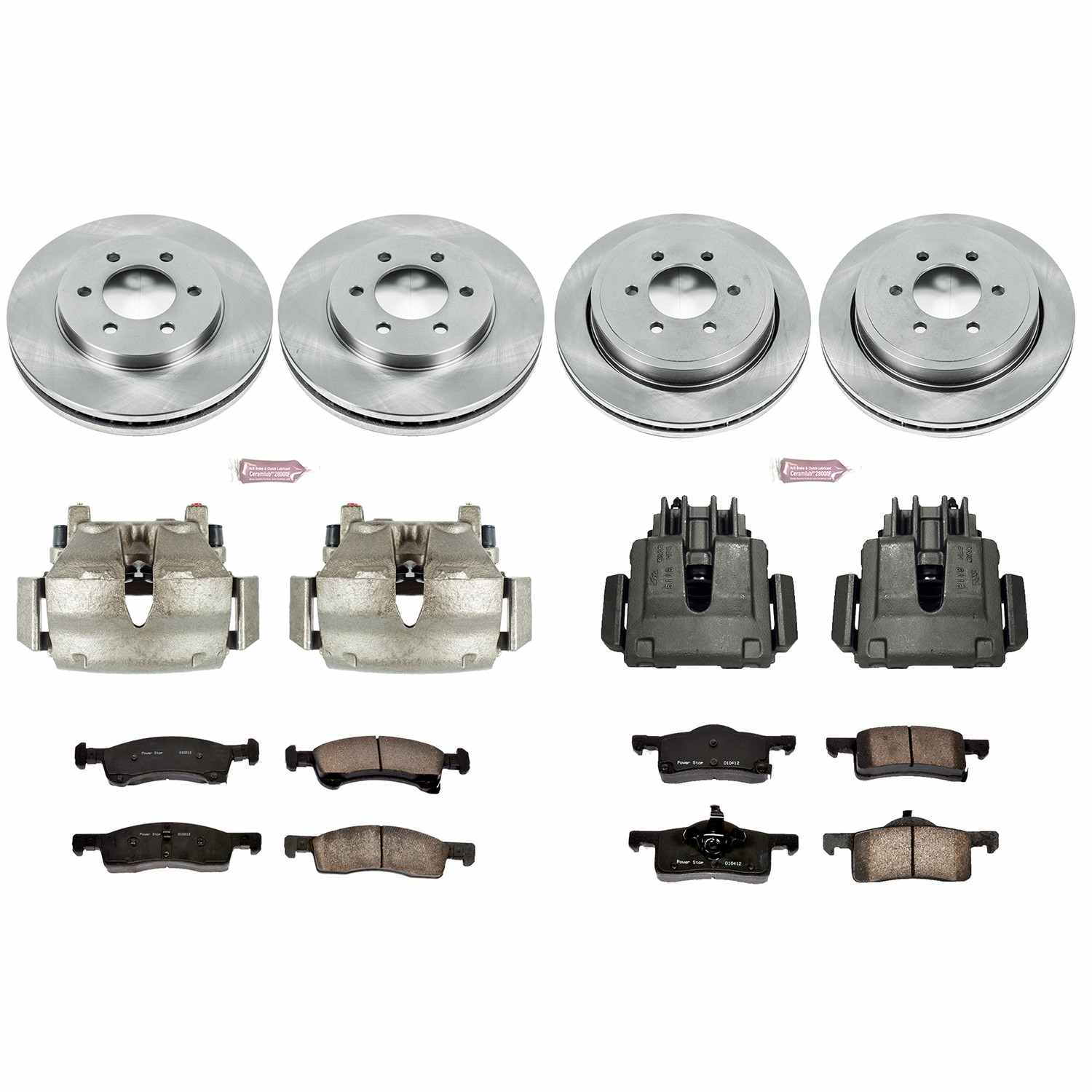Power Stop 02-06 Ford Expedition Front & Rear Autospecialty Kit w/Cals