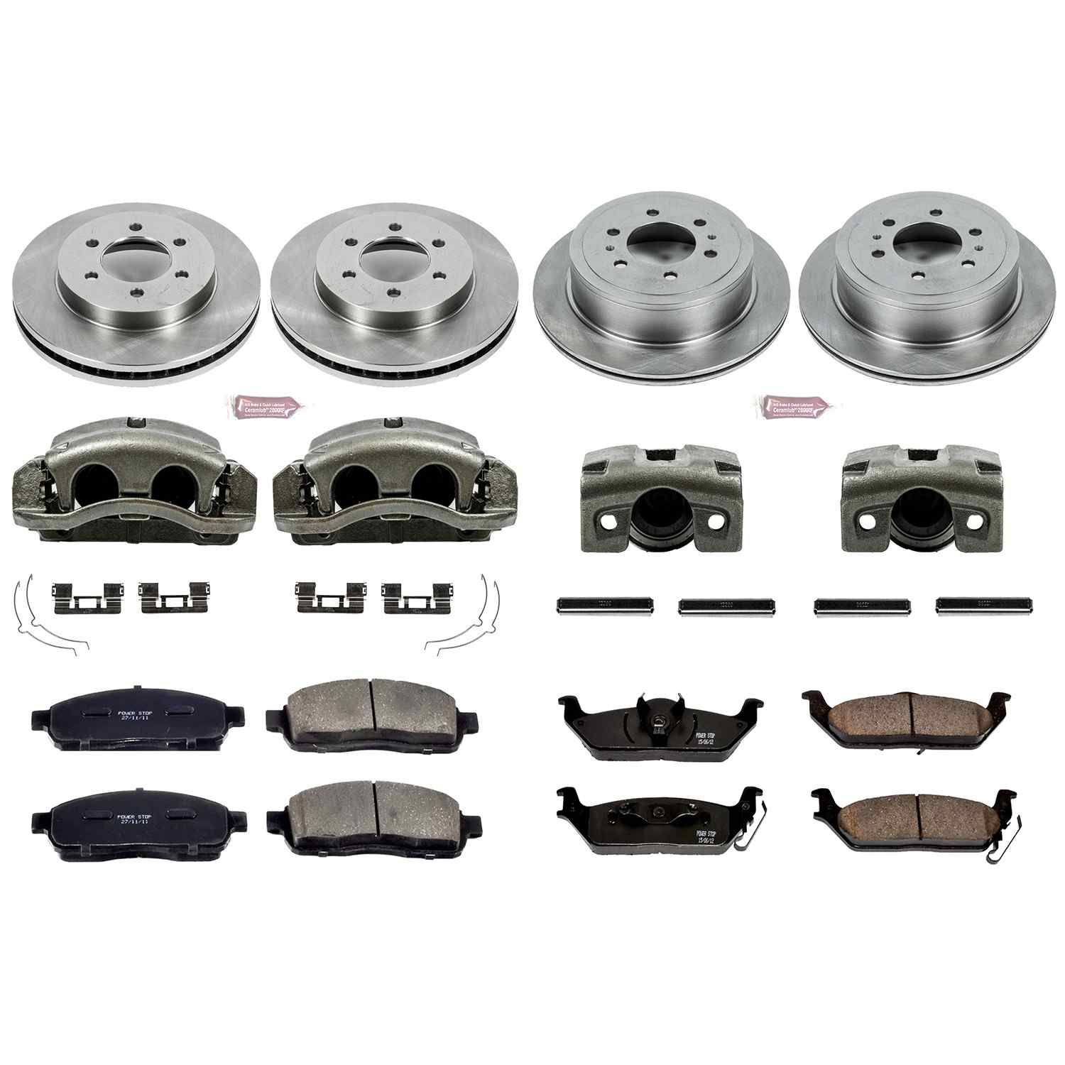 Power Stop 05-08 Ford F-150 Front & Rear Autospecialty Kit w/Cals