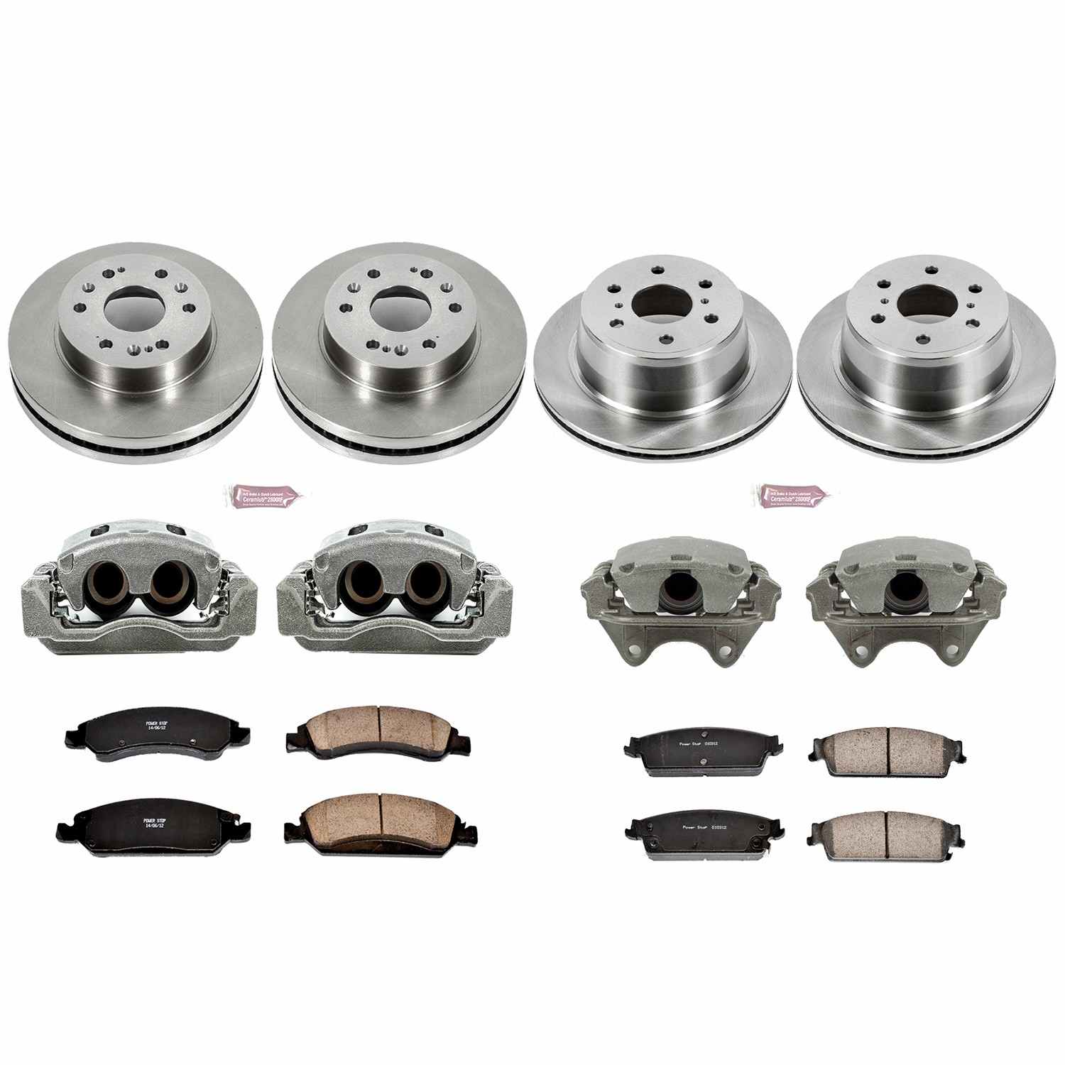 Power Stop 08-14 Cadillac Escalade Front & Rear Autospecialty Kit w/Cals