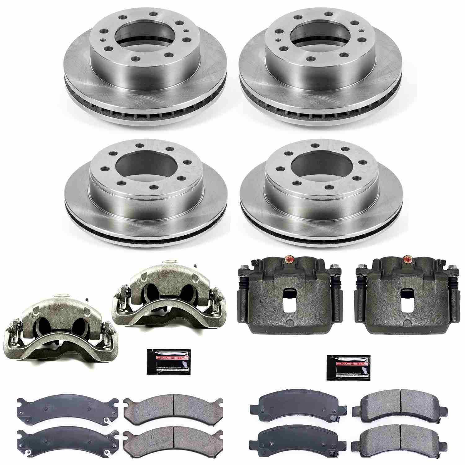 Power Stop 14-16 Chevrolet Express 3500 Front & Rear Autospecialty Kit w/Cals