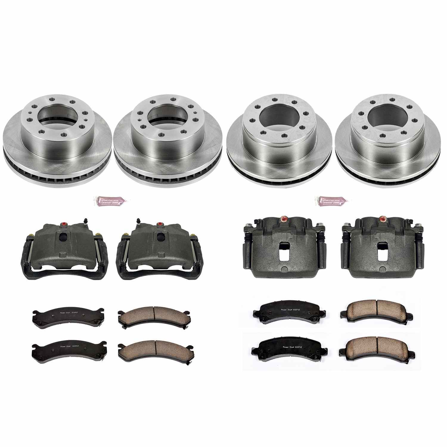 Power Stop 03-13 Chevrolet Express 3500 Front & Rear Autospecialty Kit w/Cals