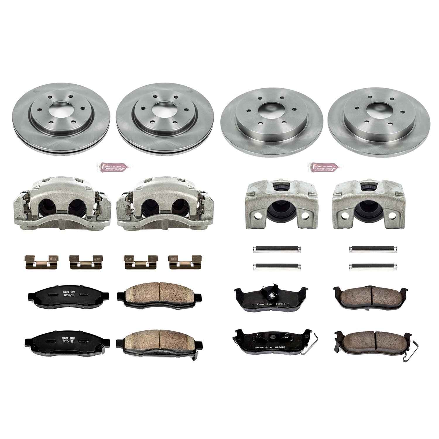 Power Stop 05-07 Infiniti QX56 Front & Rear Autospecialty Kit w/Cals