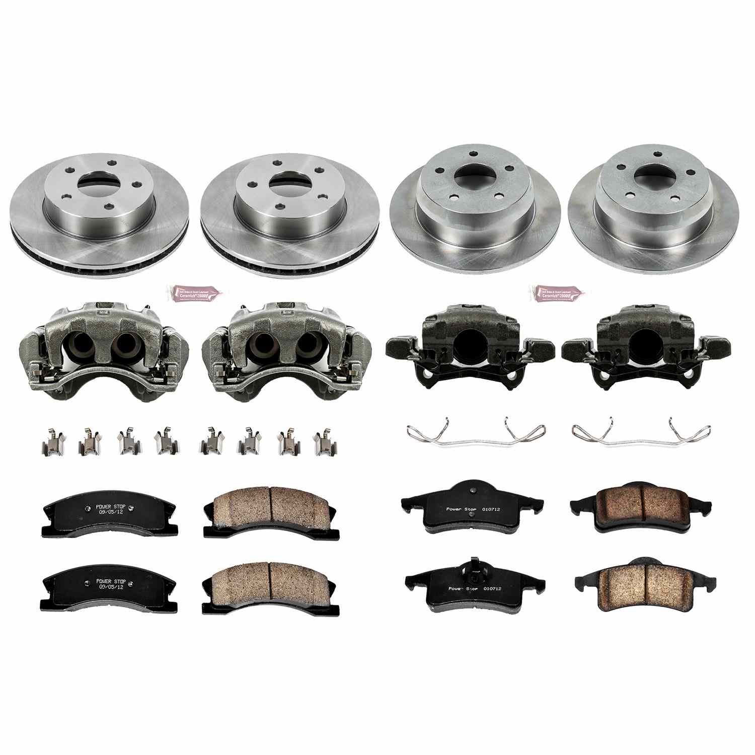 Power Stop 99-04 Jeep Grand Cherokee Front & Rear Autospecialty Kit w/Cals