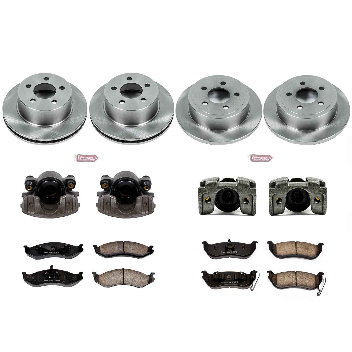 Power Stop 03-06 Jeep Wrangler Front & Rear Autospecialty Brake Kit w/Calipers