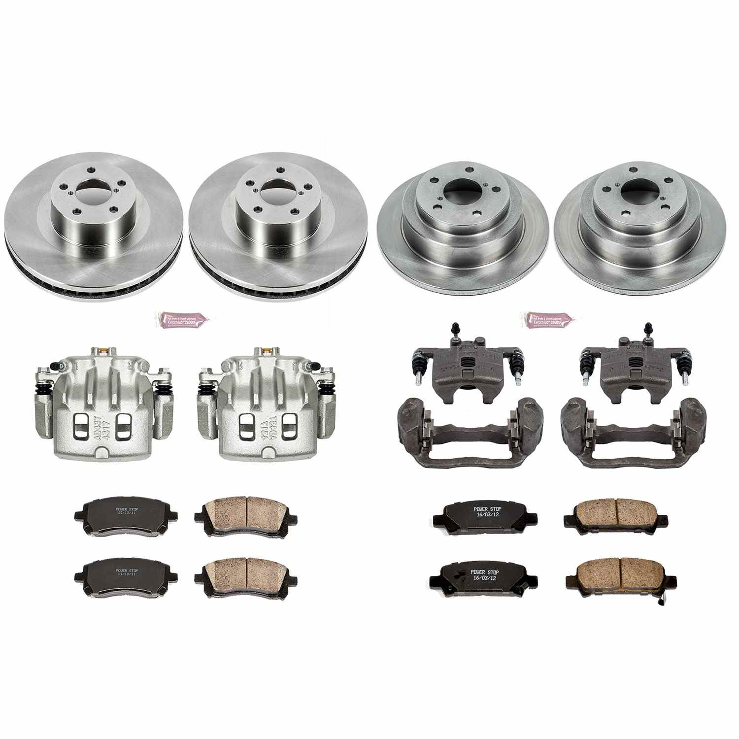 Power Stop 02-03 Subaru Impreza Front & Rear Autospecialty Brake Kit w/Calipers