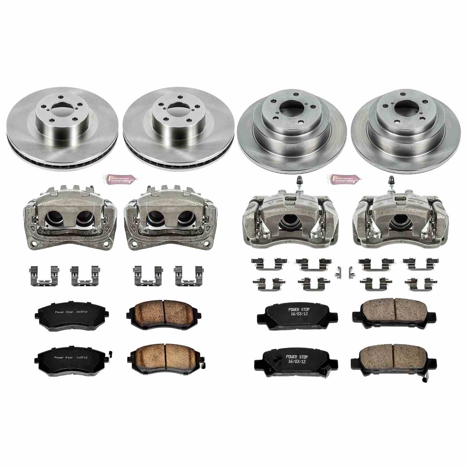 Power Stop 2003 Subaru Forester Front & Rear Autospecialty Brake Kit w/Calipers