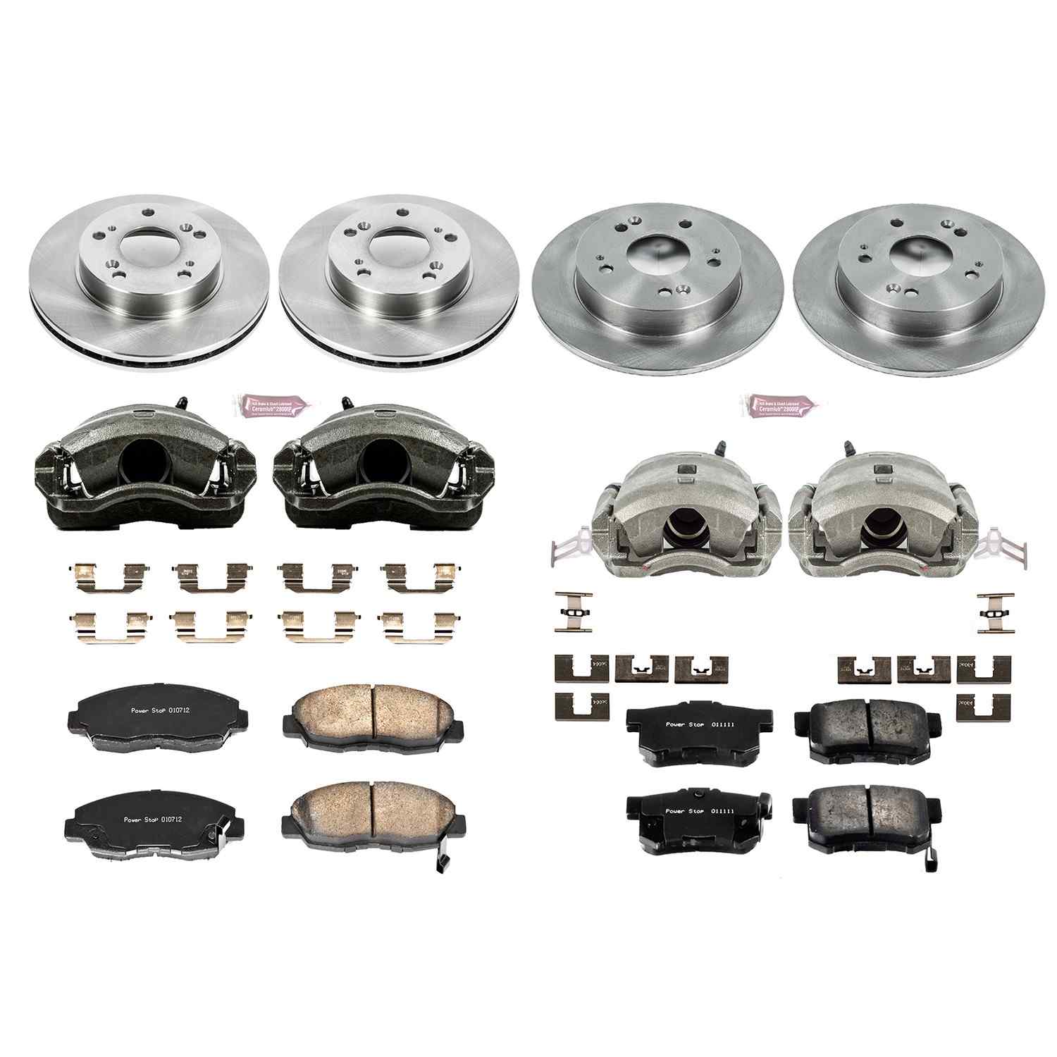 Power Stop 06-11 Honda Civic Front & Rear Autospecialty Brake Kit w/Calipers