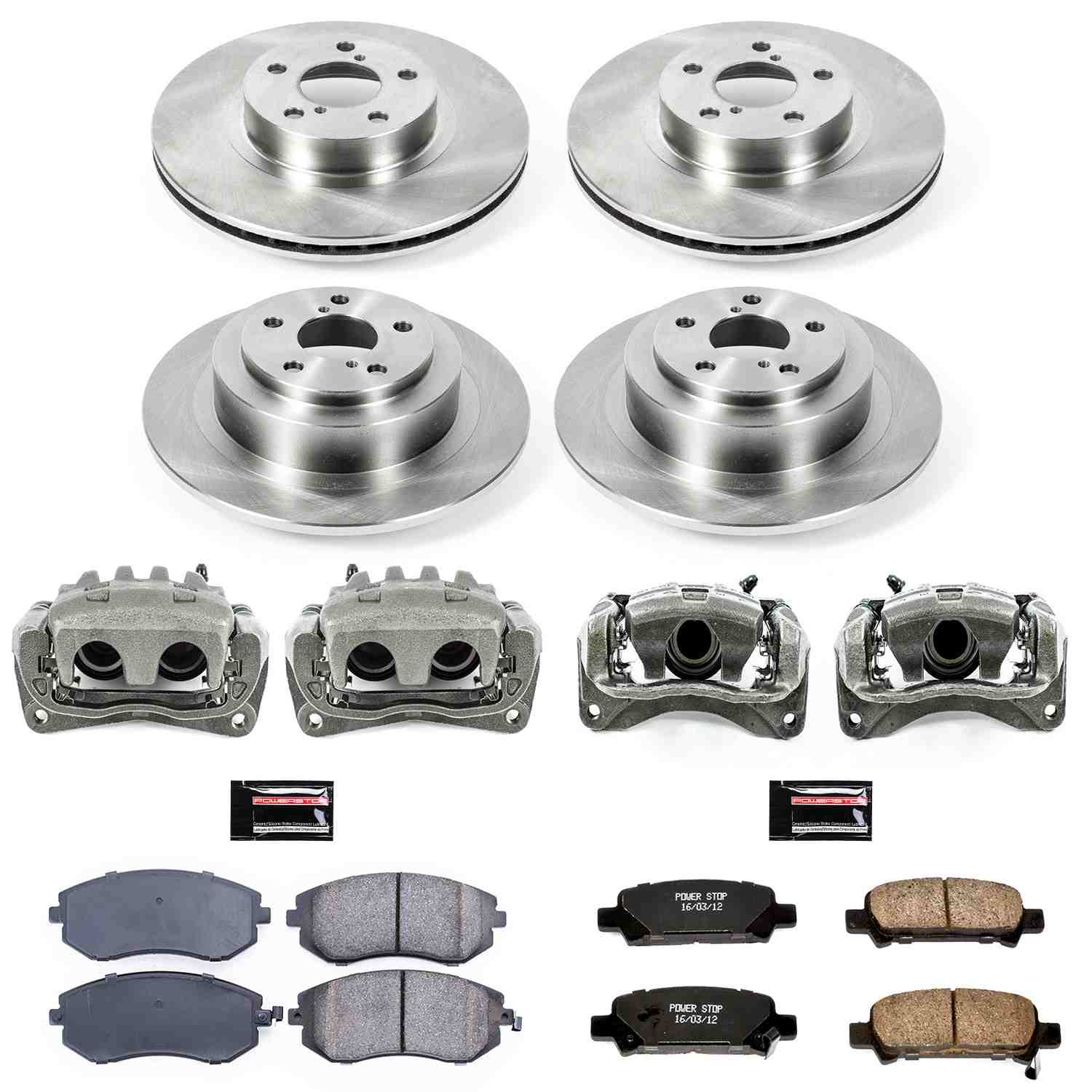 Power Stop 06-11 Honda Ridgeline Front & Rear Autospecialty Kit w/Cals