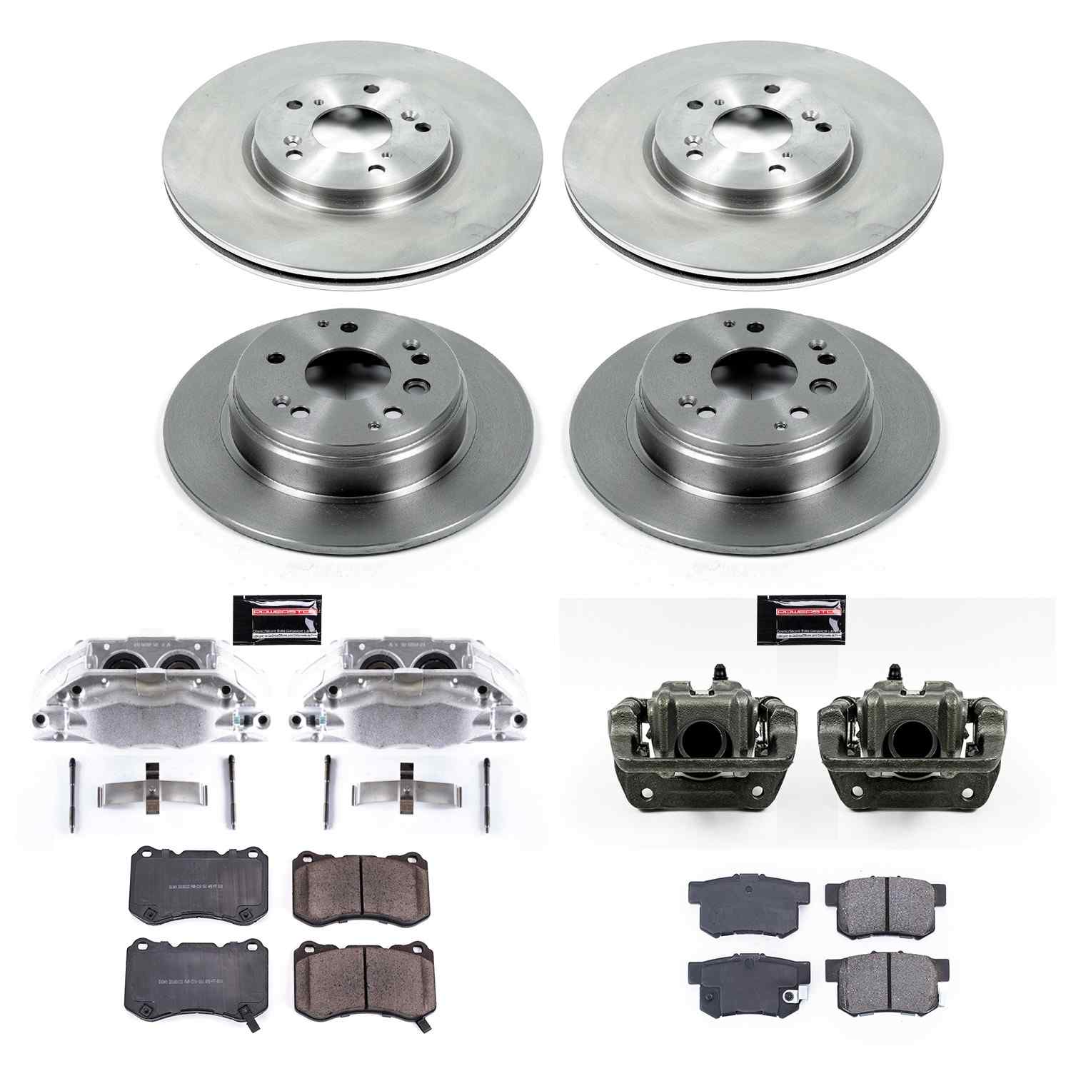 Power Stop 04-08 Acura TL Front & Rear Autospecialty Kit w/Cals