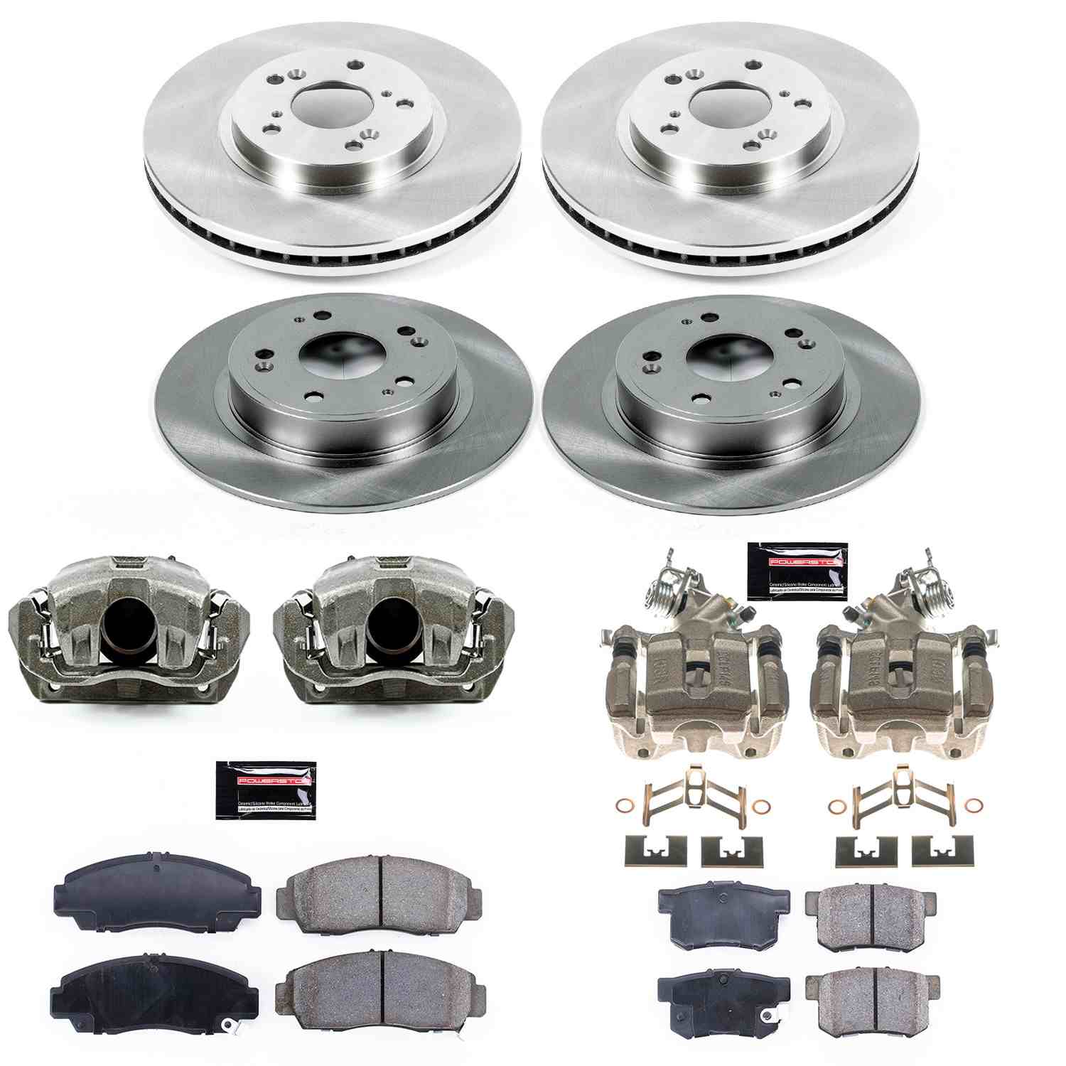 Power Stop 06-07 Honda Accord Front & Rear Autospecialty Brake Kit w/Calipers