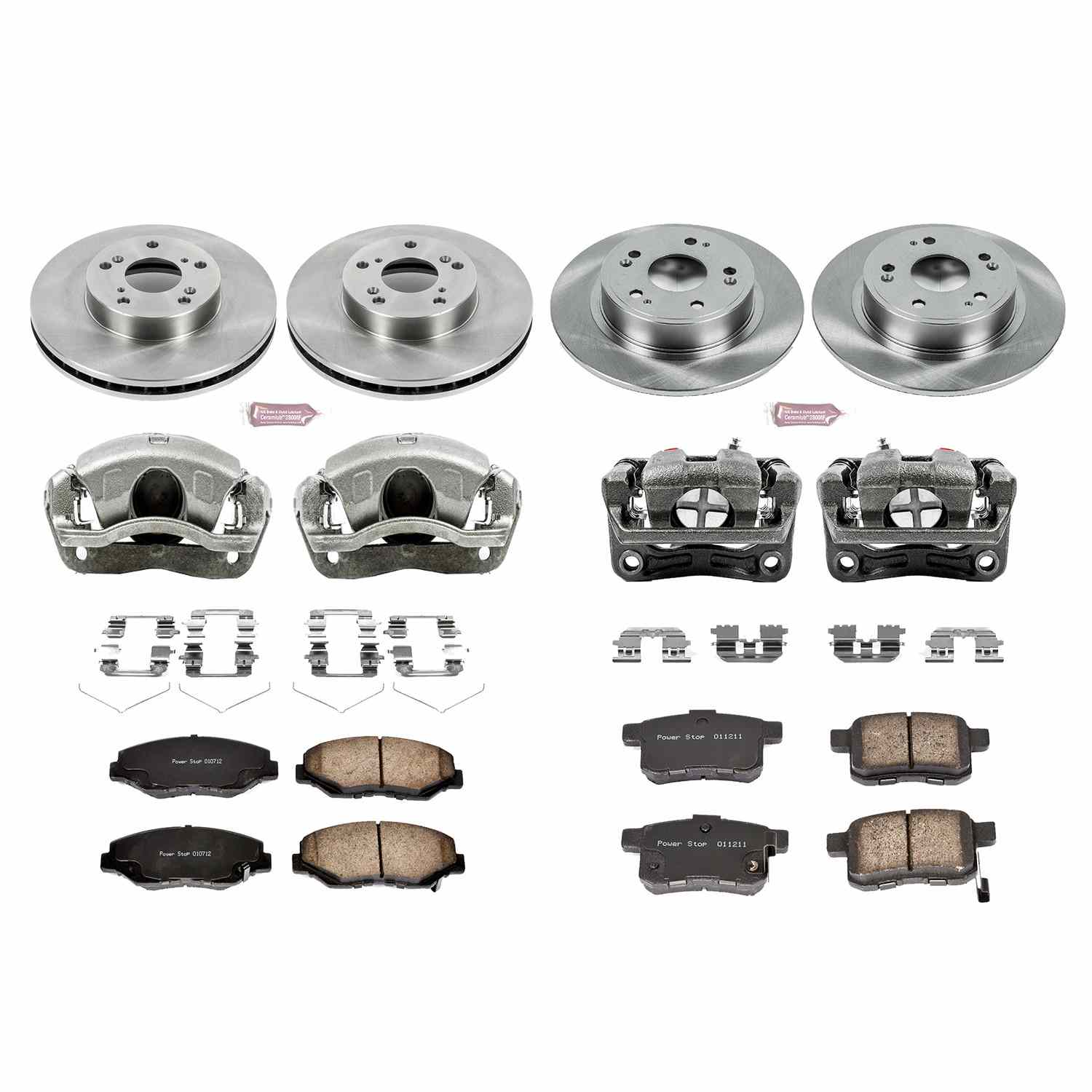 Power Stop 08-10 Honda Accord Front & Rear Autospecialty Brake Kit w/Calipers