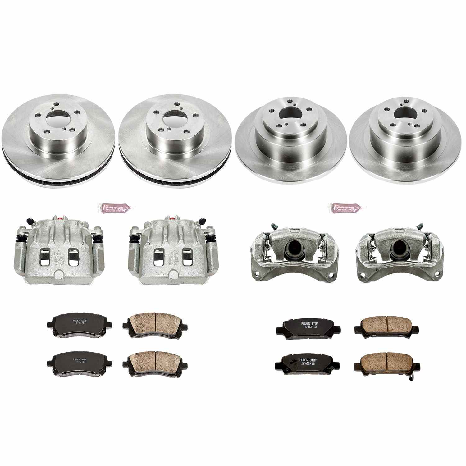 Power Stop 00-02 Subaru Legacy Front & Rear Autospecialty Brake Kit w/Calipers