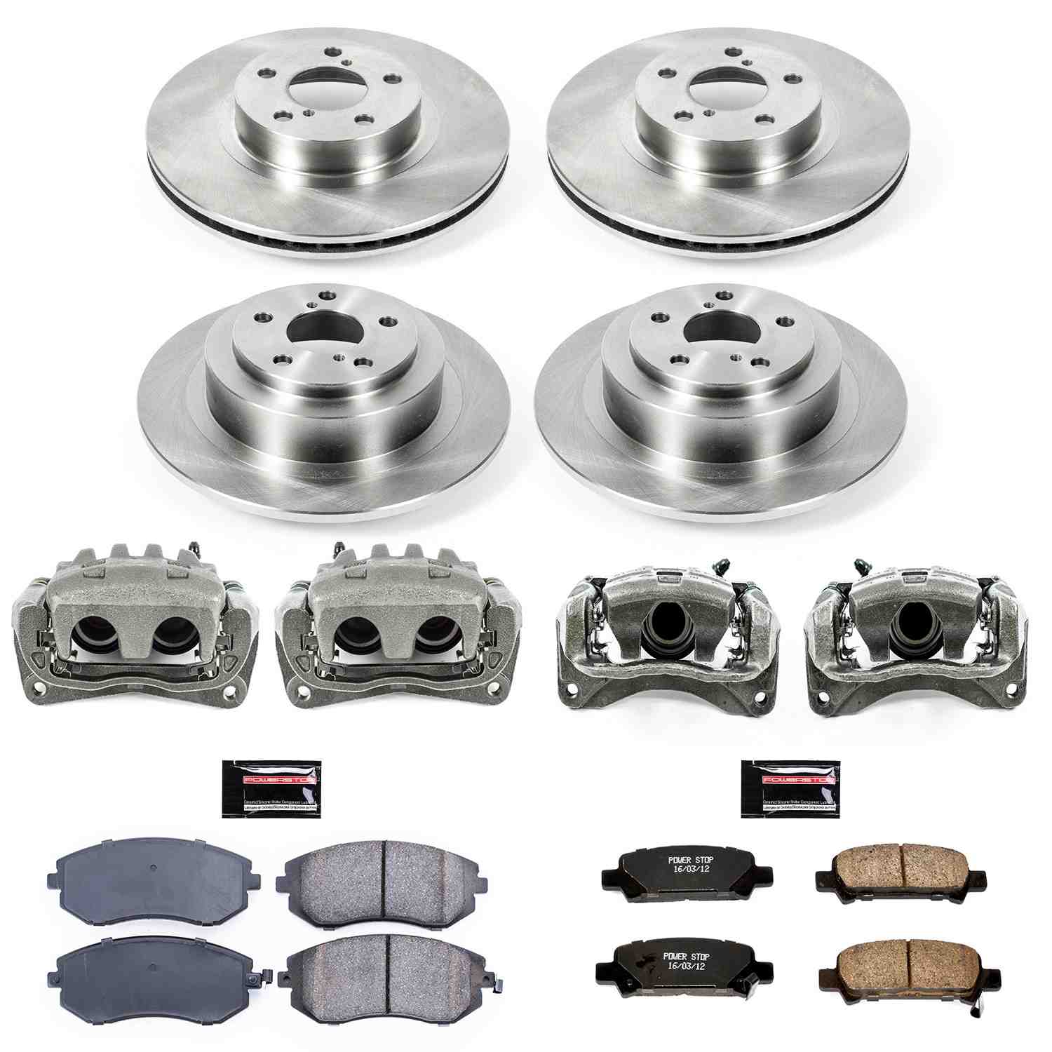 Power Stop 02-04 Subaru Legacy Front & Rear Autospecialty Brake Kit w/Calipers