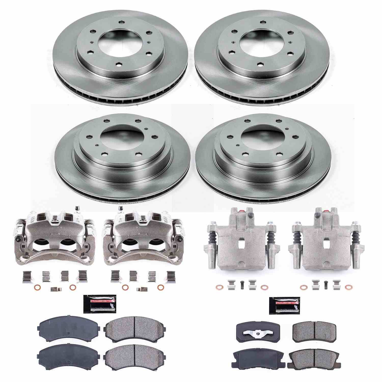 Power Stop 01-06 Mitsubishi Montero Front & Rear Autospecialty Brake Kit w/Calipers