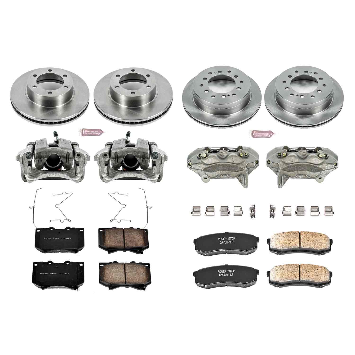 Power Stop 01-02 Toyota Sequoia Front & Rear Autospecialty Kit w/Cals