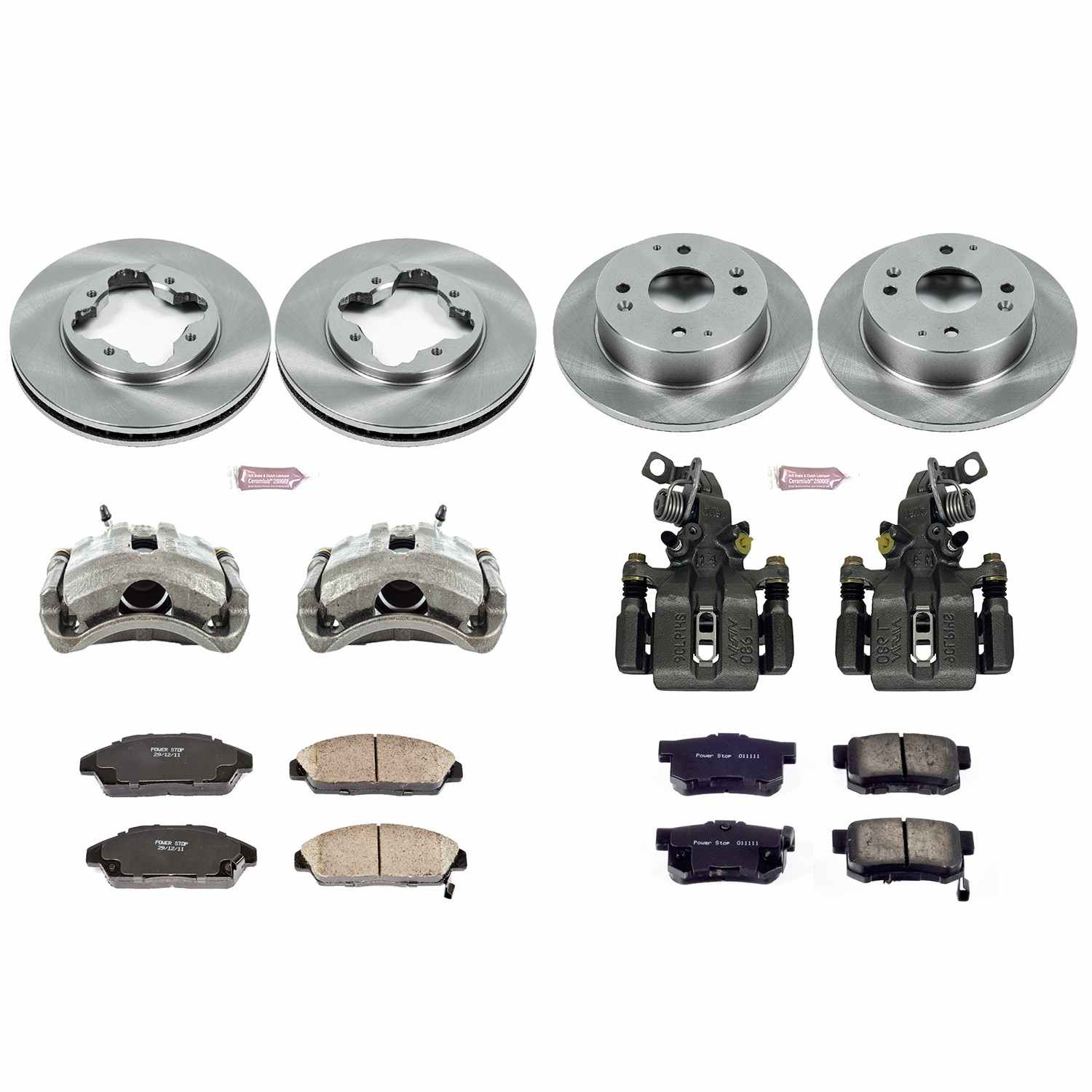 Power Stop 91-93 Honda Accord Front & Rear Autospecialty Brake Kit w/Calipers