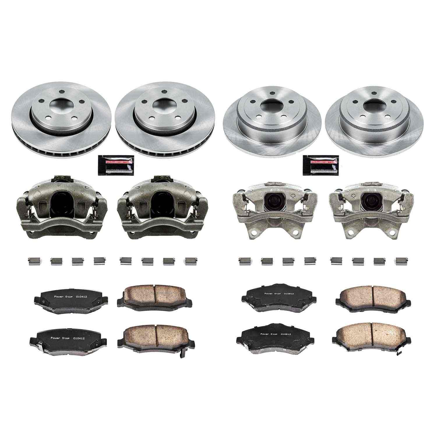 Power Stop 07-17 Jeep Wrangler Front & Rear Autospecialty Brake Kit w/Calipers