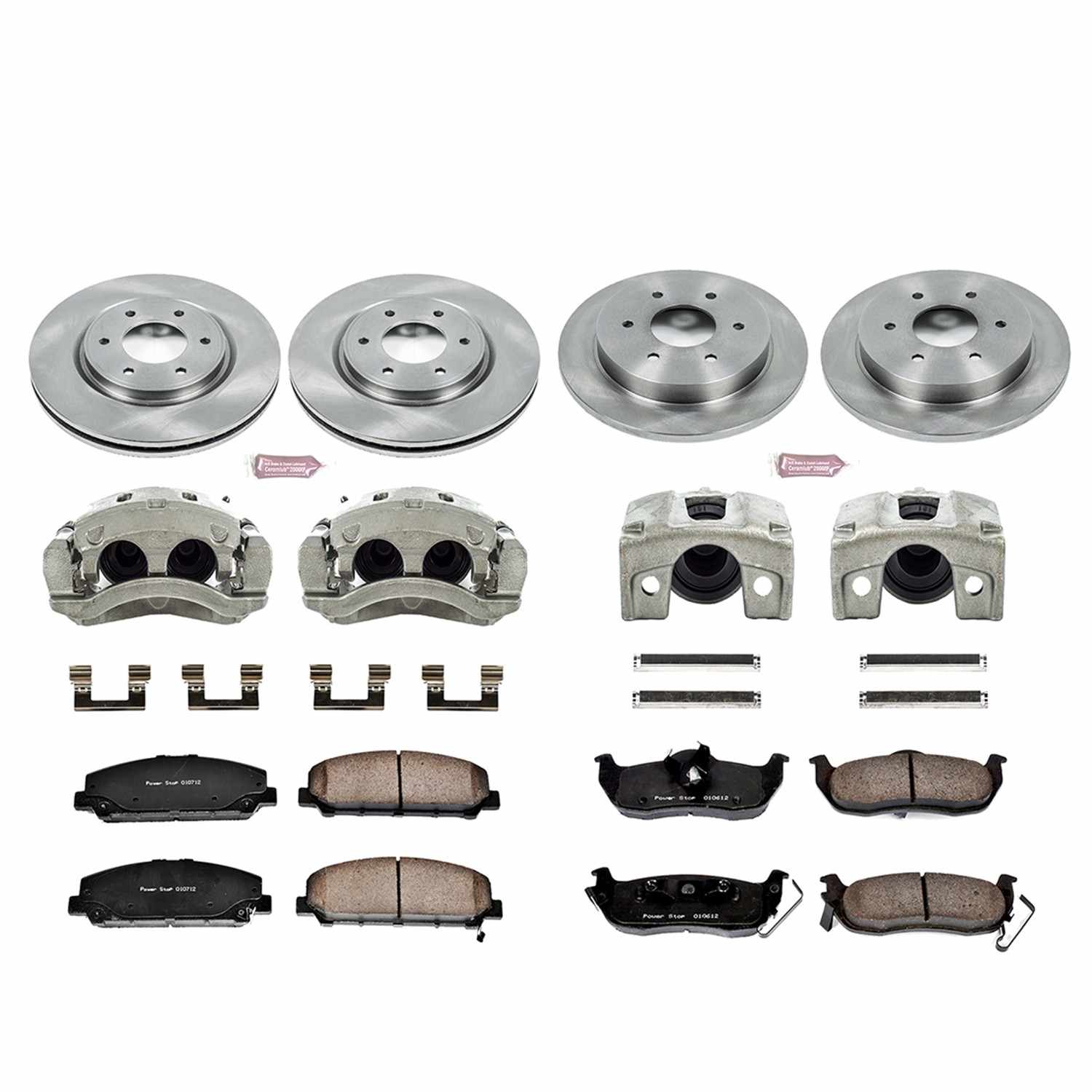 Power Stop 06-07 Infiniti QX56 Front & Rear Autospecialty Kit w/Cals
