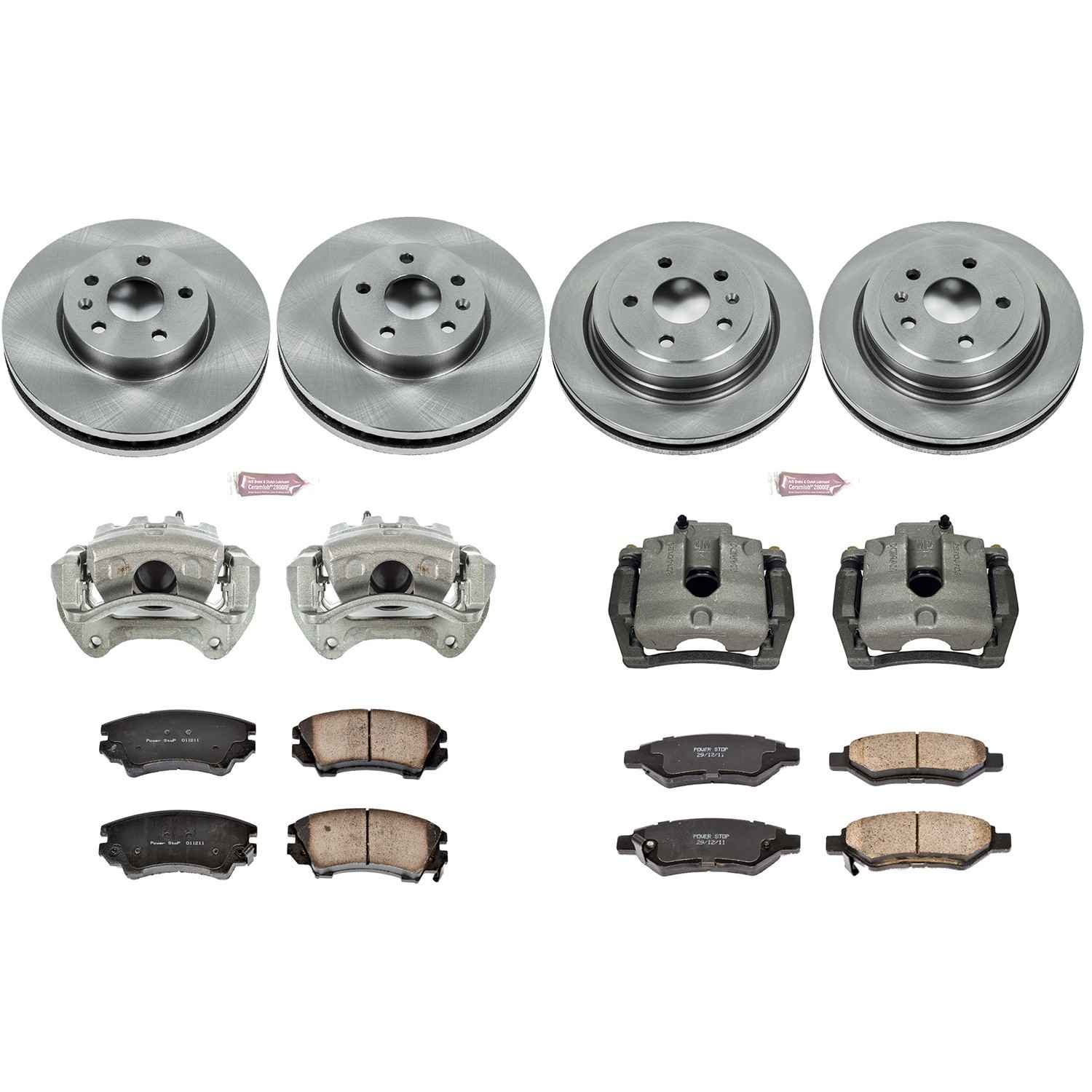 Power Stop 10-15 Chevrolet Camaro Front & Rear Autospecialty Kit w/Cals