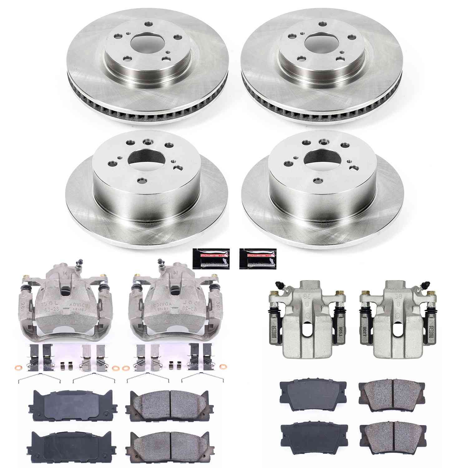 Power Stop 07-12 Lexus ES350 Front & Rear Autospecialty Brake Kit w/Calipers