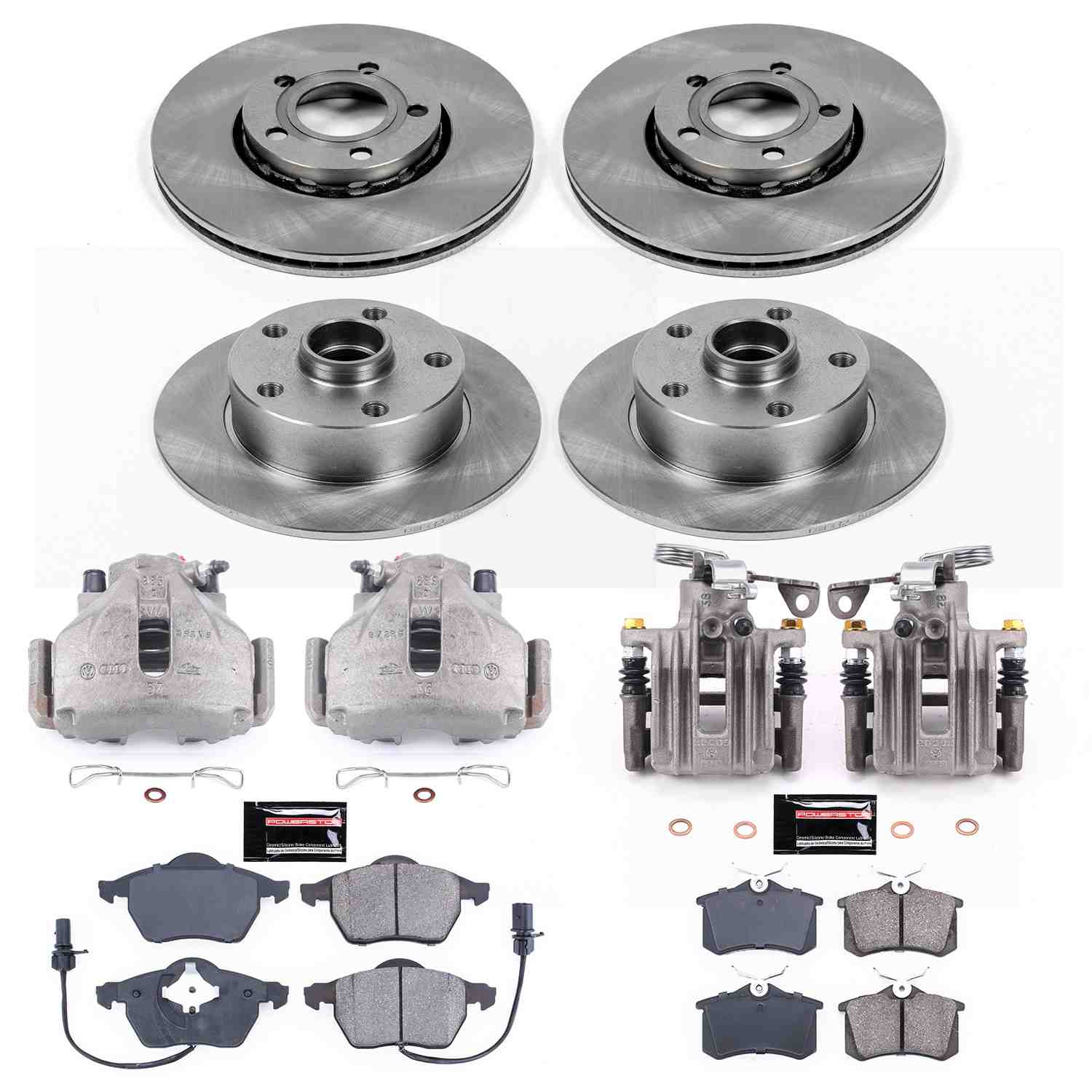 Power Stop 99-01 Audi A4 Front & Rear Autospecialty Brake Kit w/Calipers