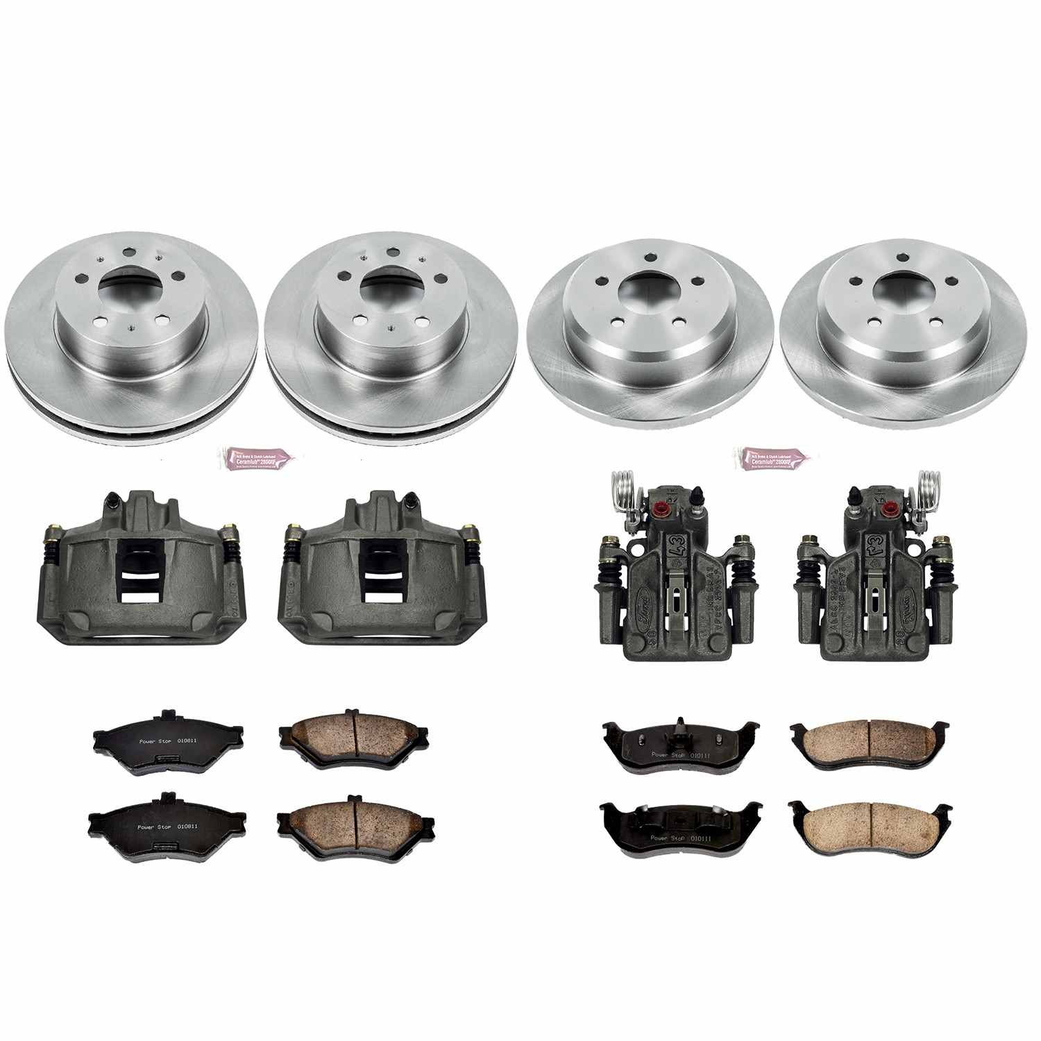 Power Stop 96-97 Ford Crown Victoria Front & Rear Autospecialty Brake Kit w/Calipers