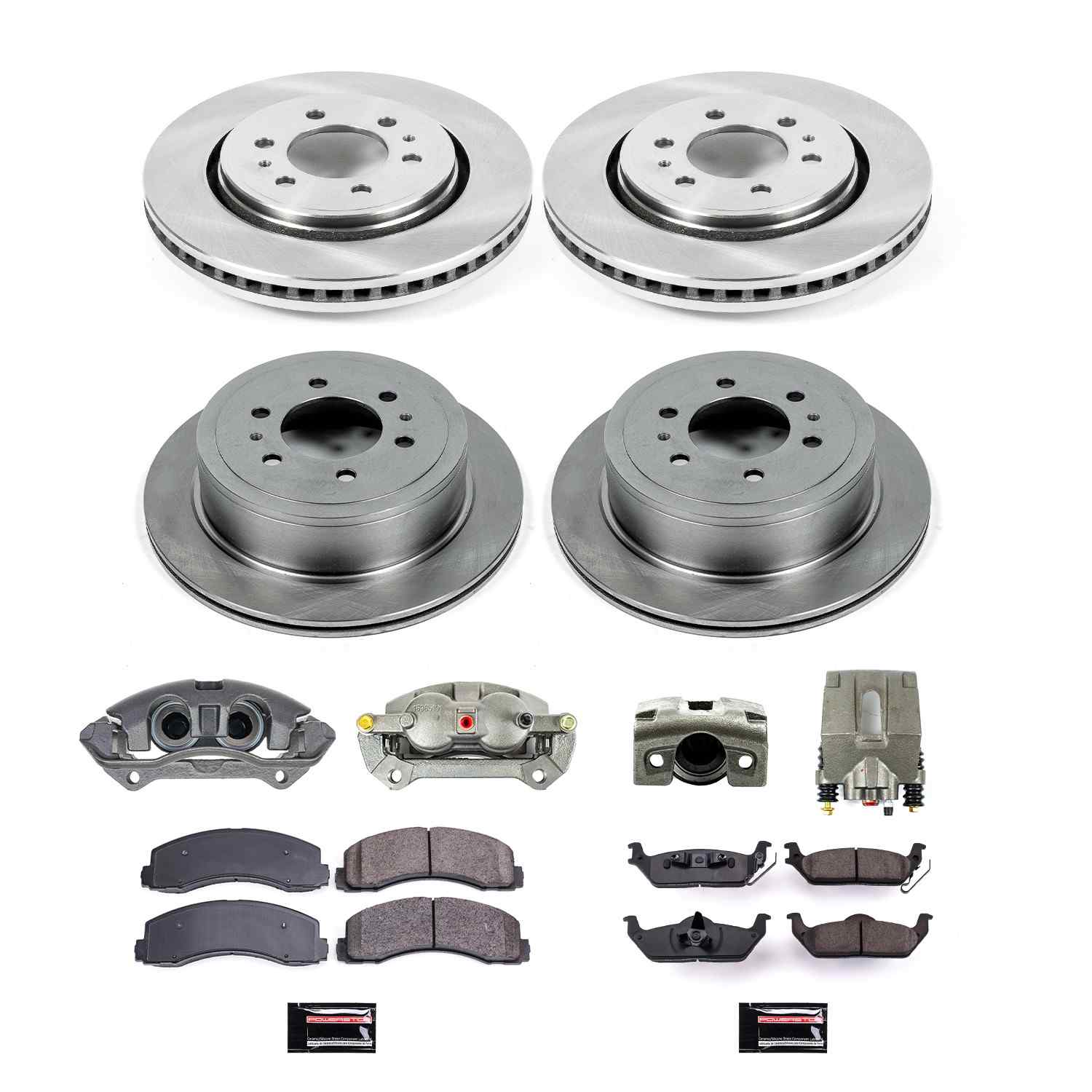 Power Stop 10-11 Ford F-150 Front & Rear Autospecialty Kit w/Cals