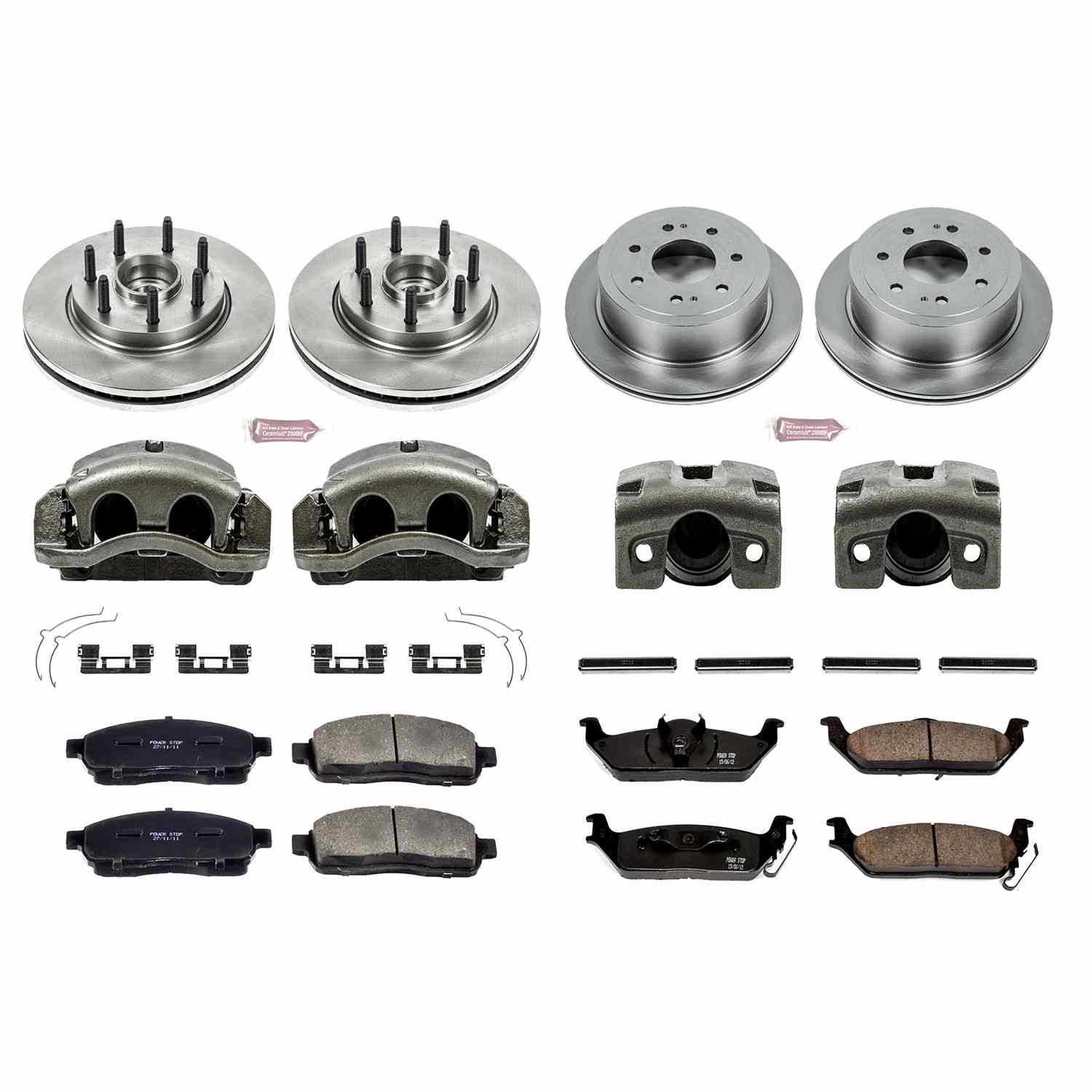 Power Stop 05-08 Ford F-150 Front & Rear Autospecialty Kit w/Cals