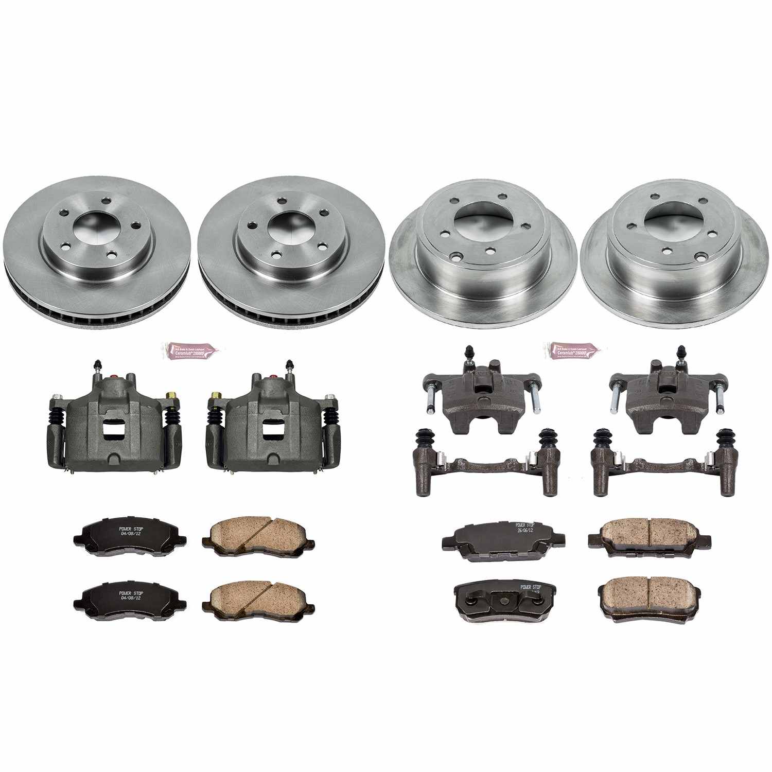 Power Stop 08-17 Mitsubishi Lancer Front & Rear Autospecialty Brake Kit w/Calipers