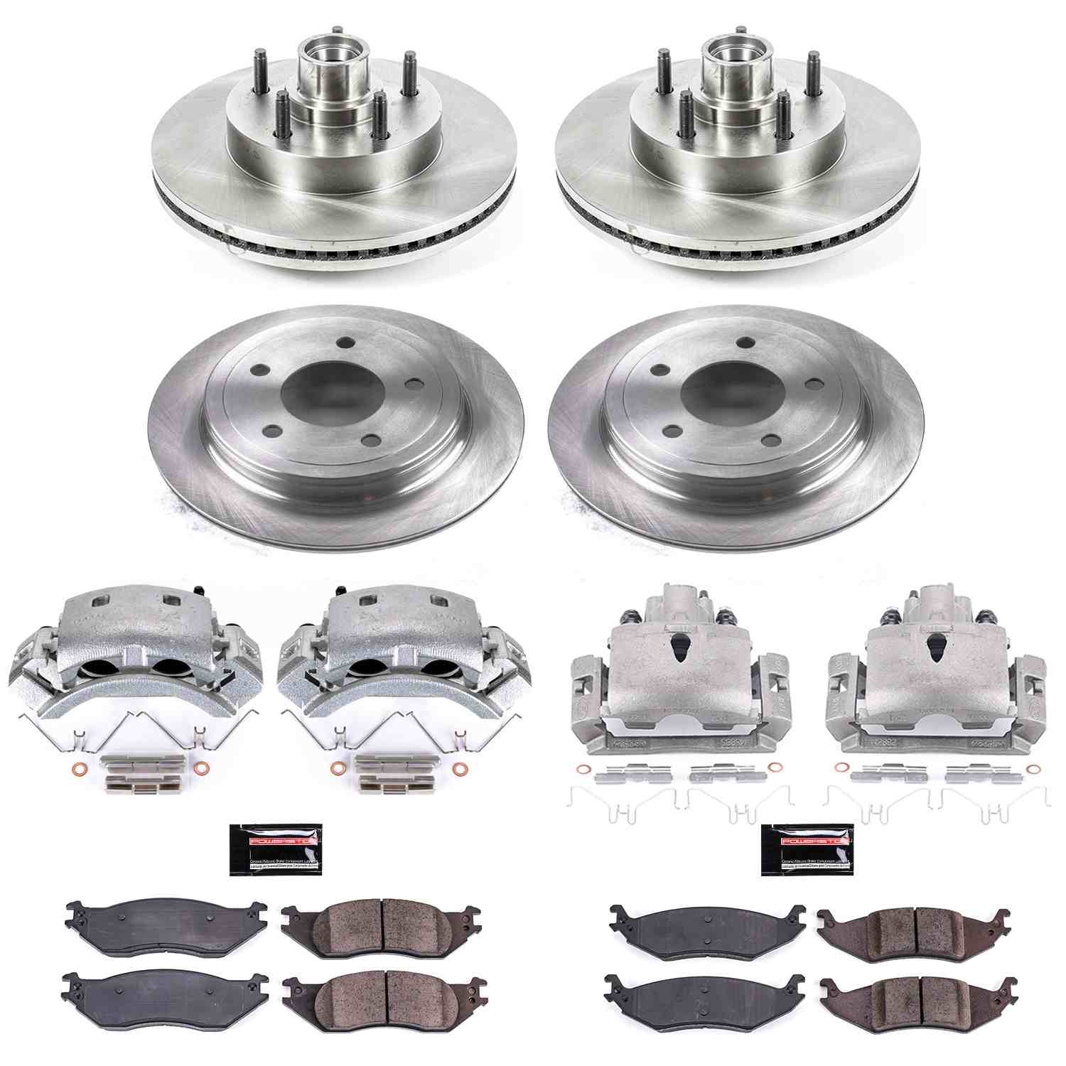 Power Stop 04-06 Ford E-150 Front & Rear Autospecialty Kit w/Calipers
