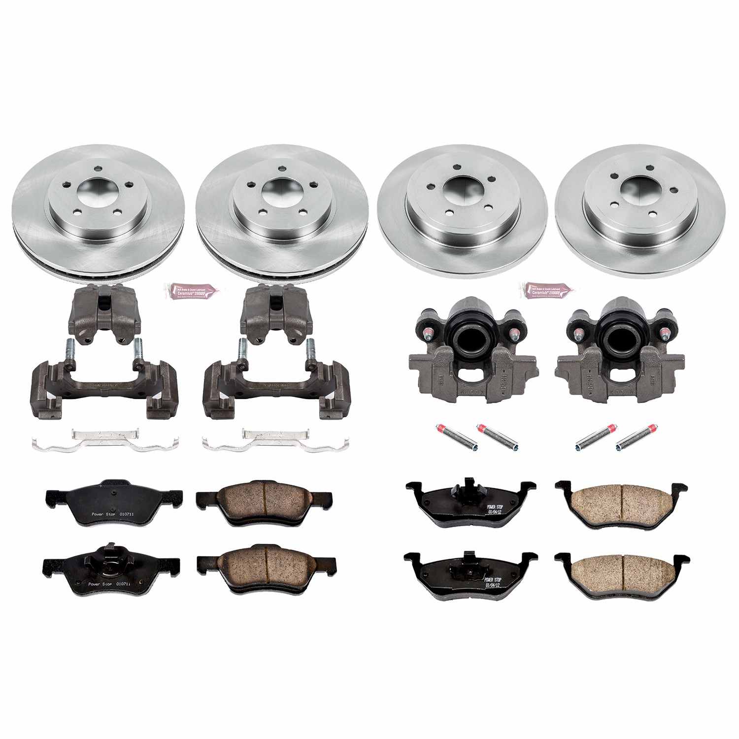 Power Stop 2007 Ford Escape Front & Rear Autospecialty Brake Kit w/Calipers