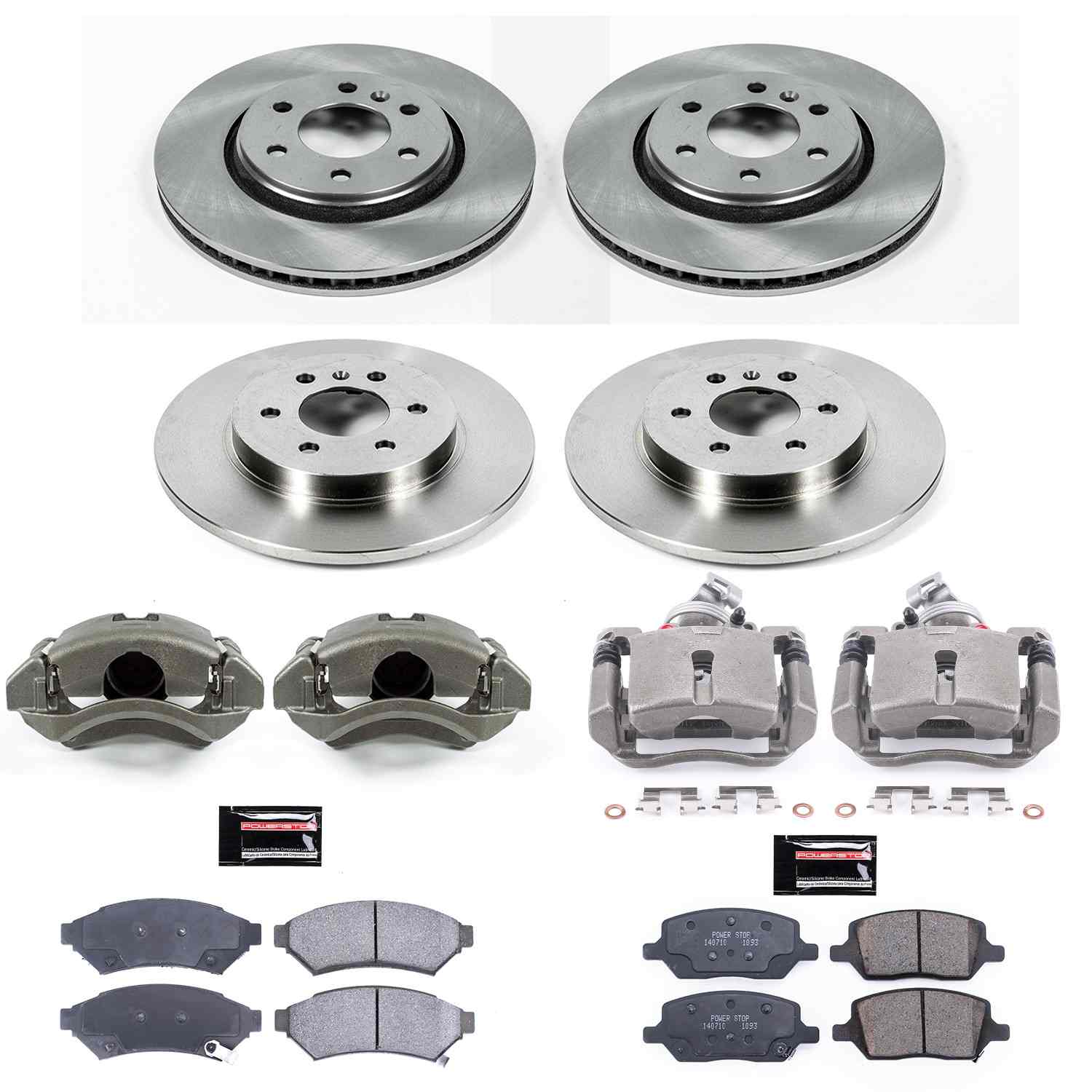 Power Stop 06-07 Buick Terraza Front & Rear Autospecialty Kit w/Cals