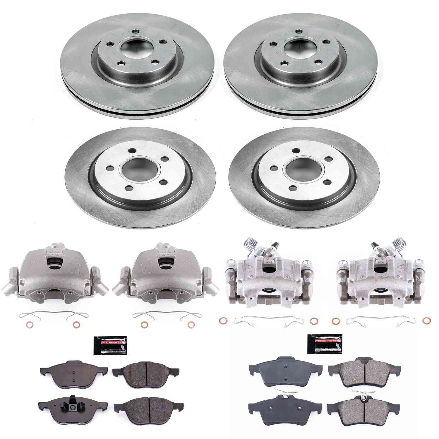 Power Stop 06-13 Volvo C70 Front & Rear Autospecialty Brake Kit w/Calipers